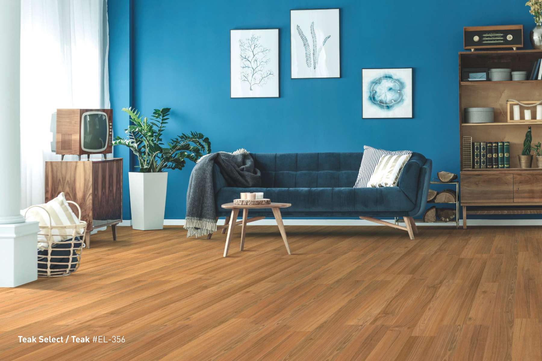 Teak Select  EL-356 Defloor Laminate Wooden Flooring