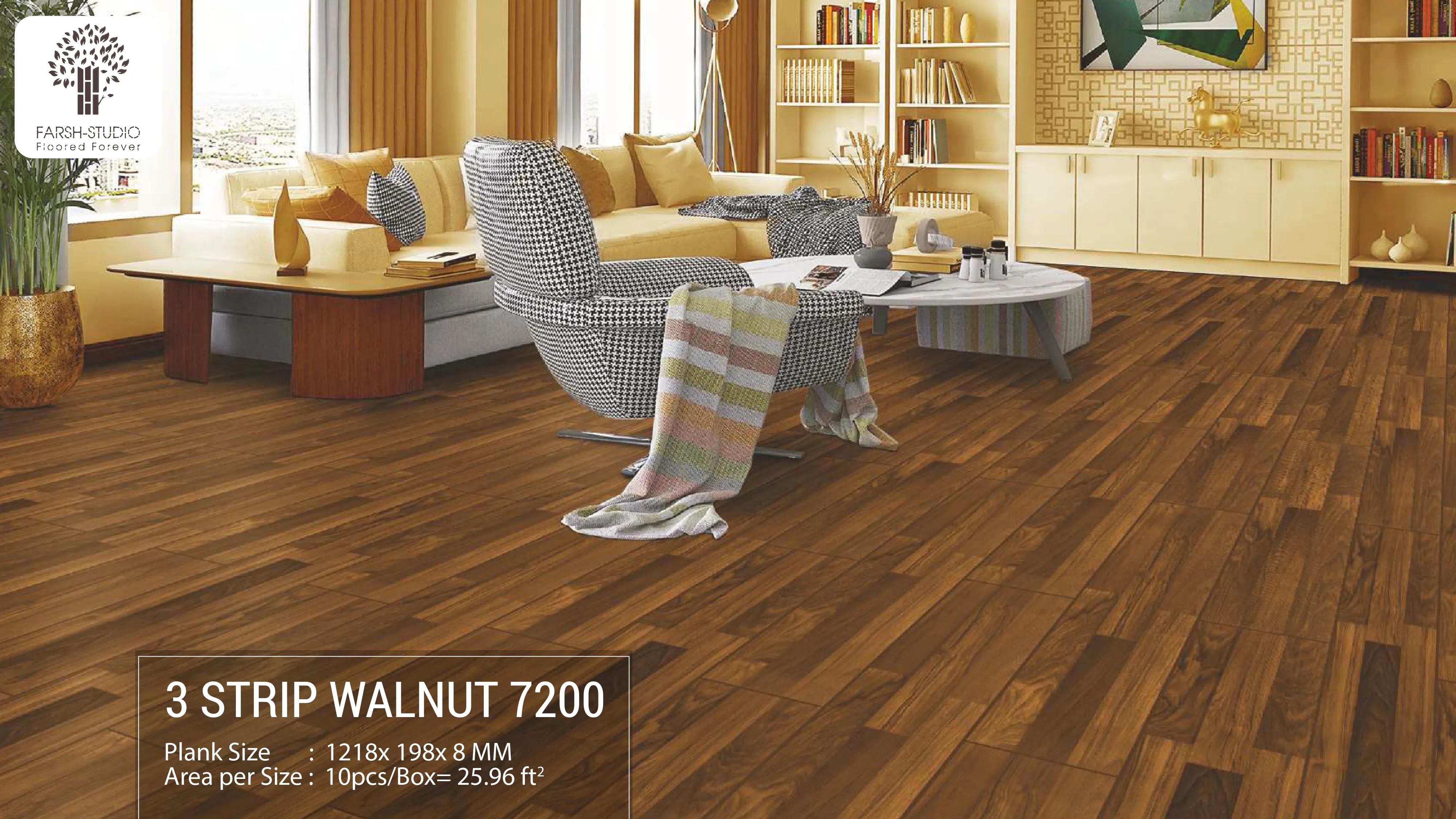 3 Strip Walnut 7200 Wooden Flooring - Premium Quality Flooring