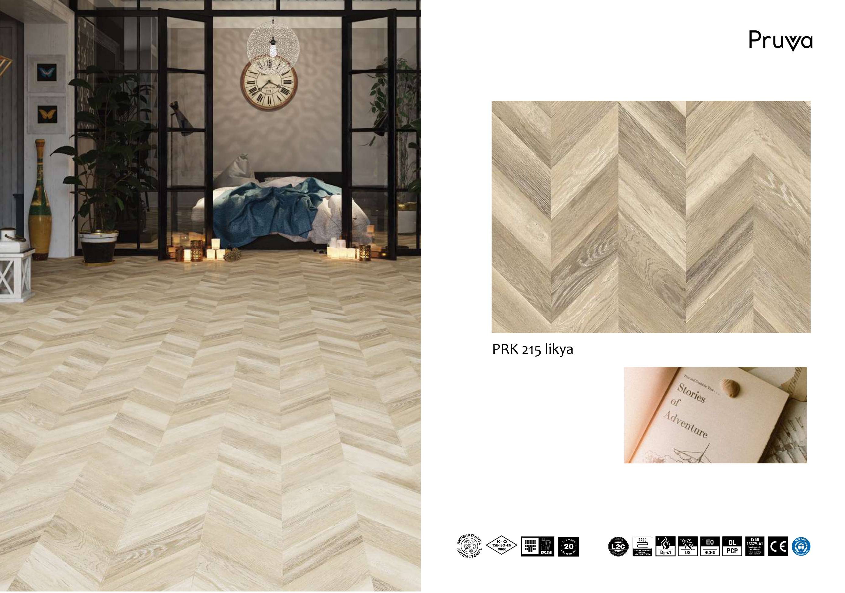 PRK 215 likya  Pruva BVG Herringbone Wooden Flooring