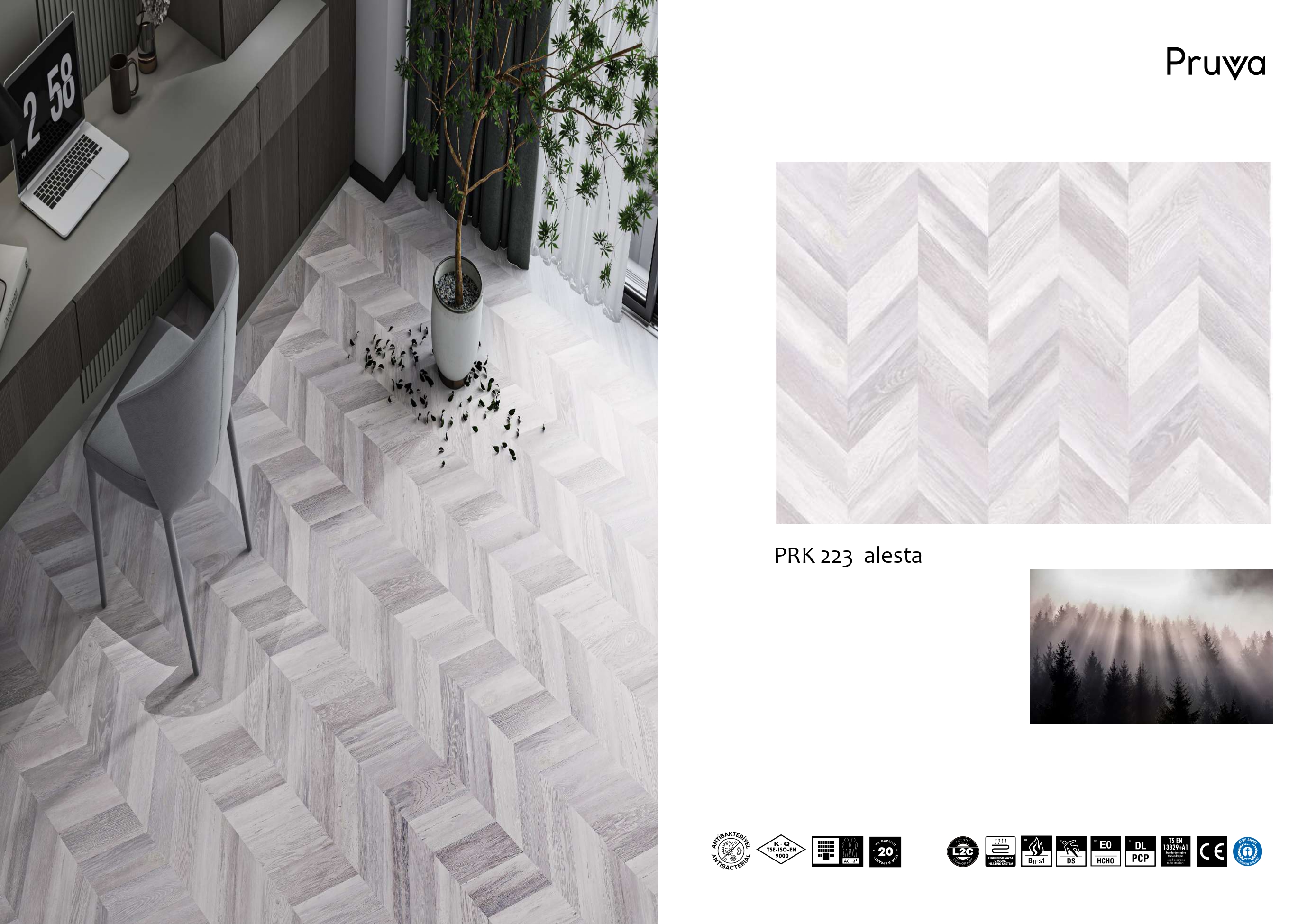 PRK 223 Alesta  Pruva BVG Herringbone Wooden Flooring