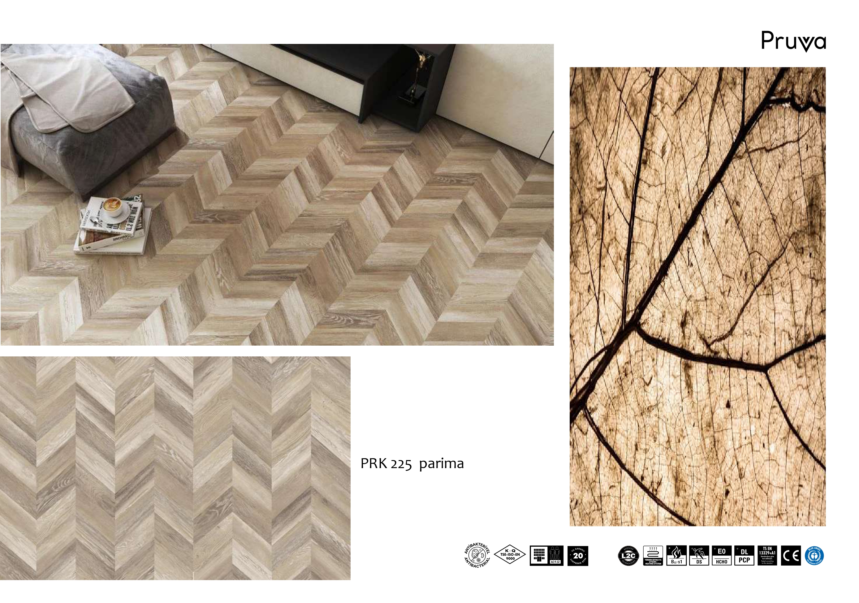 PRK 225 Parima  Pruva BVG Herringbone Wooden Flooring