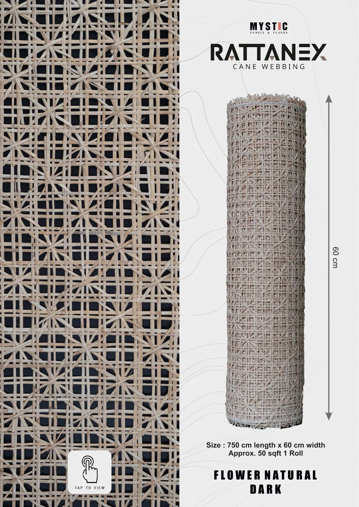 13 Rattan Cane Wall Paneling - Natural Handcrafted Decor