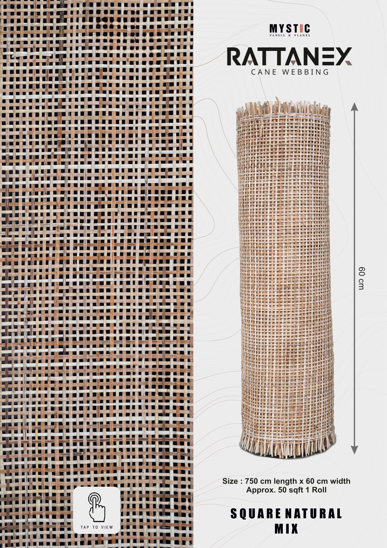 17 Rattan Cane Wall Paneling - Handcrafted Eco-Friendly Home Decor