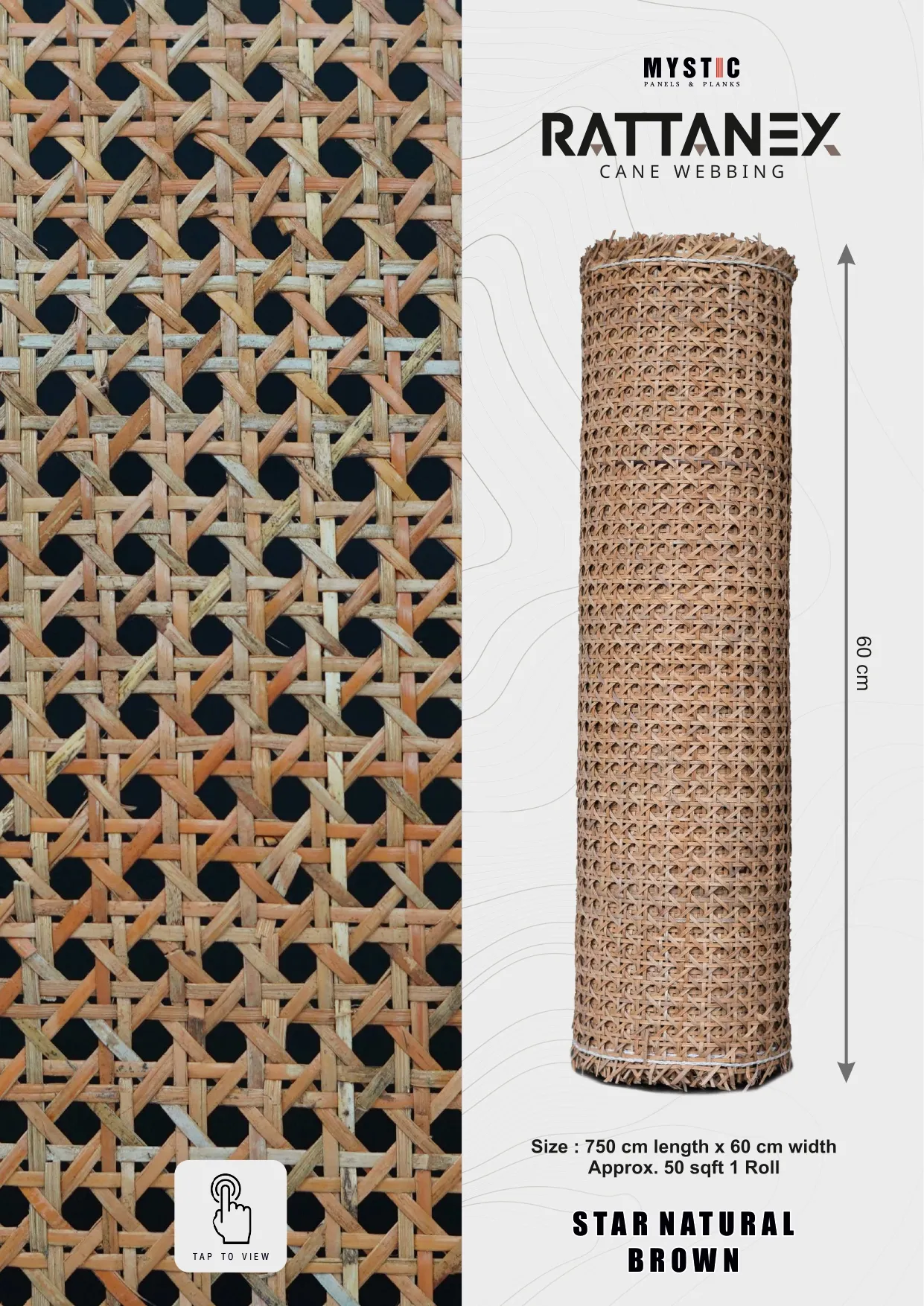 21 Rattan Cane Wall Paneling - Natural Eco-Friendly Design