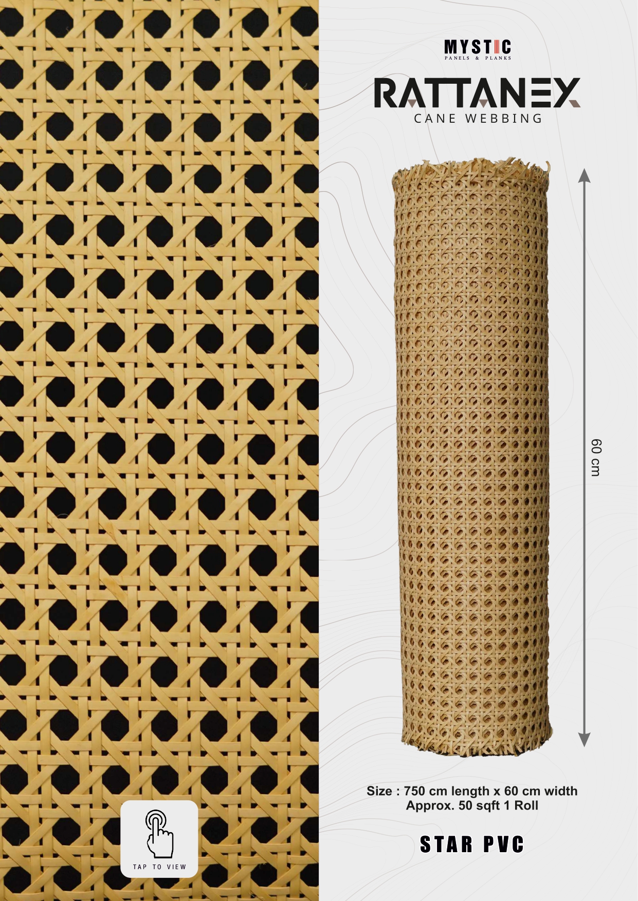 Handcrafted Rattan Cane Wall Paneling - Natural Elegance for Home Decor