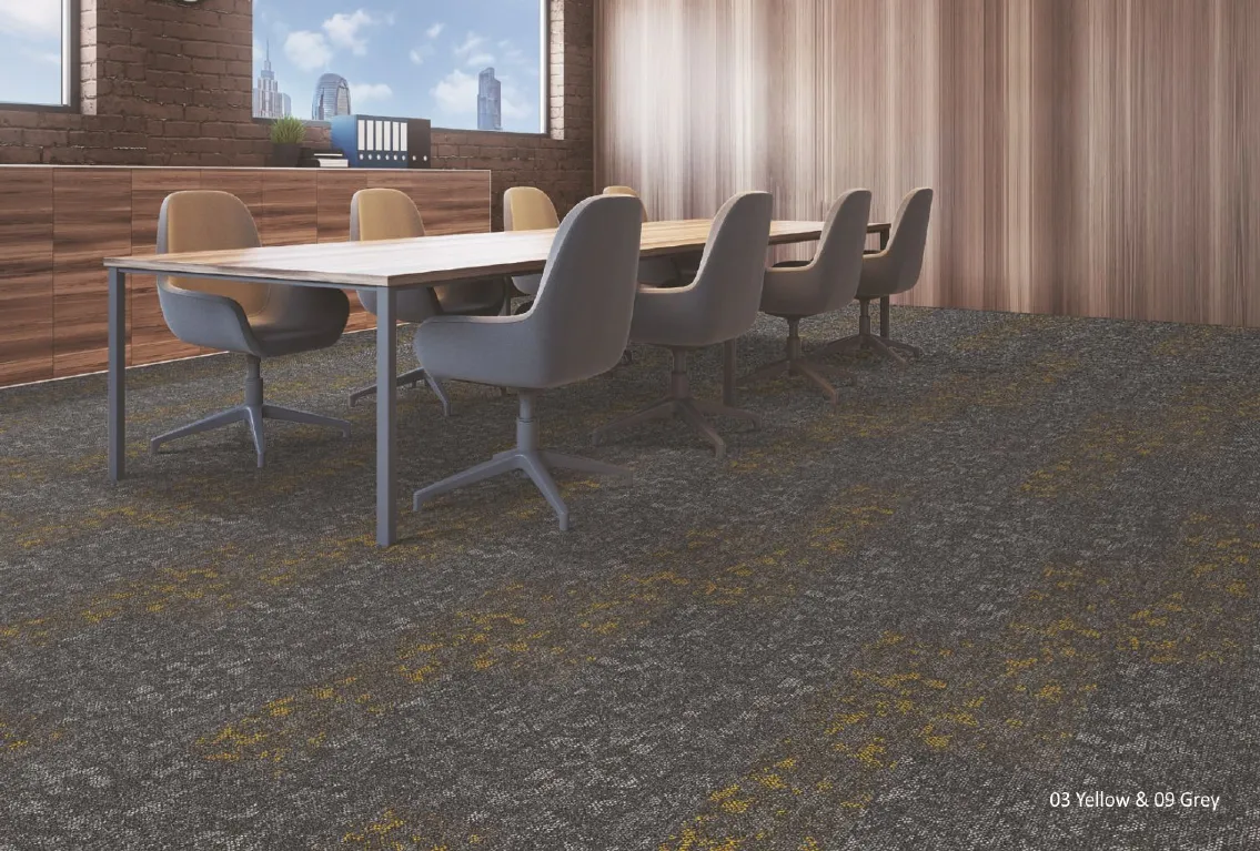 Yellow & Grey Reserve Carpet Plank - Excel Cloud Tile