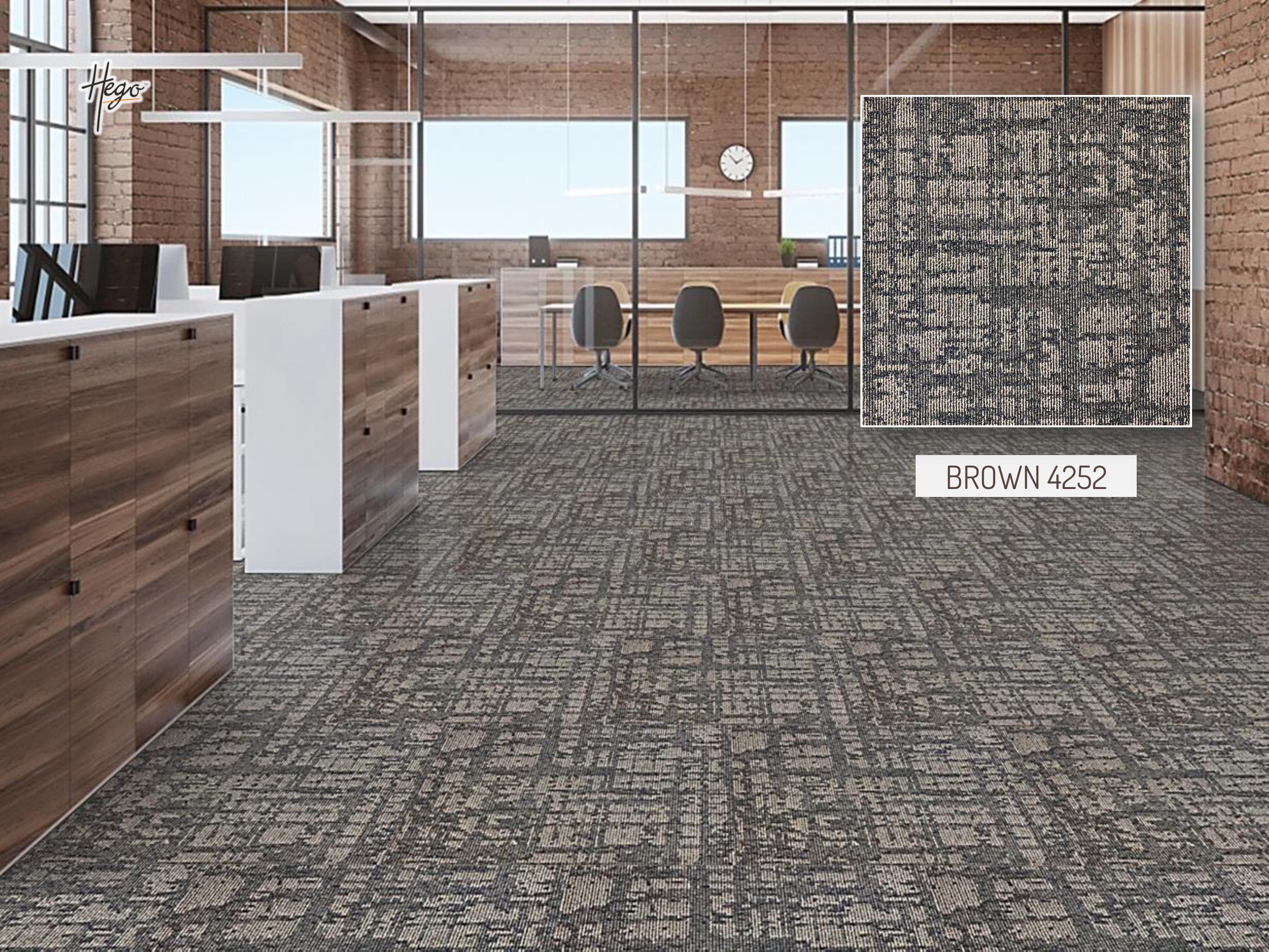 Scroll Carpet Tile Brown-4252 | Durable & Stylish Flooring