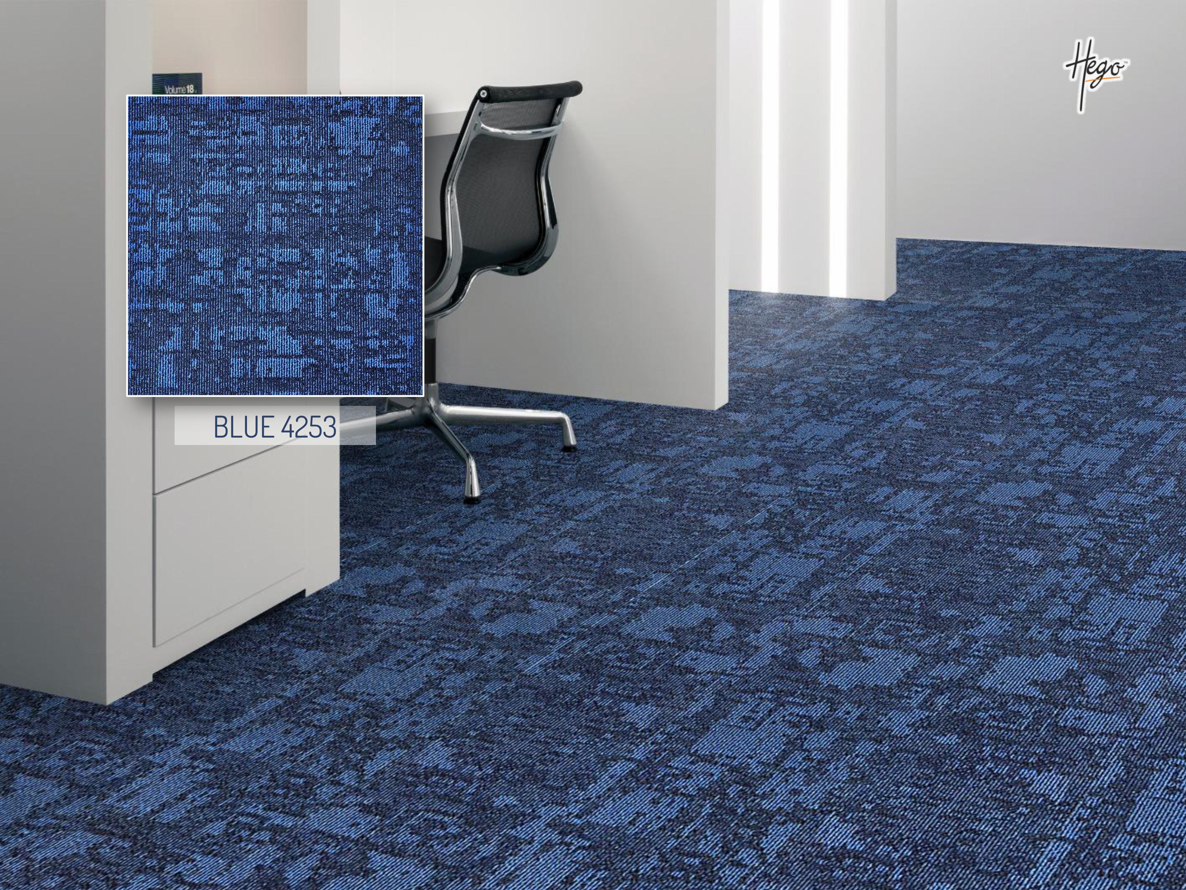 Scroll Carpet Tile Blue-4253 – Durable & Stylish