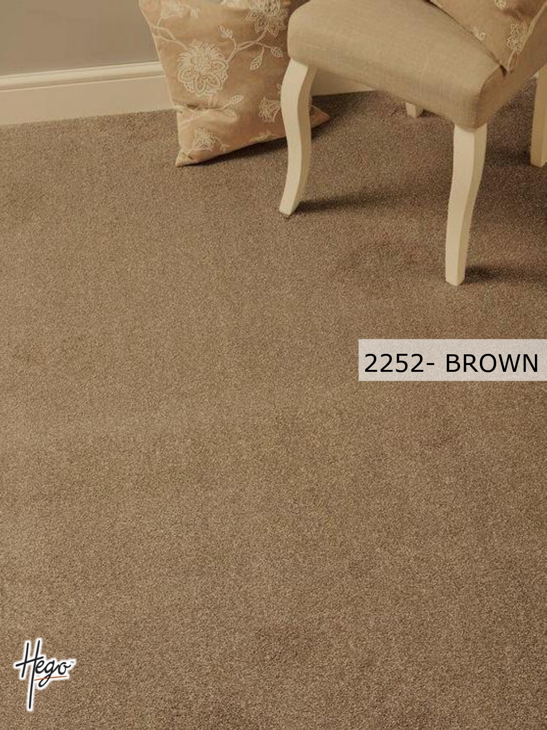 2252- BROWN Hego Smart Cut Carpet Roll - Durable & Stylish