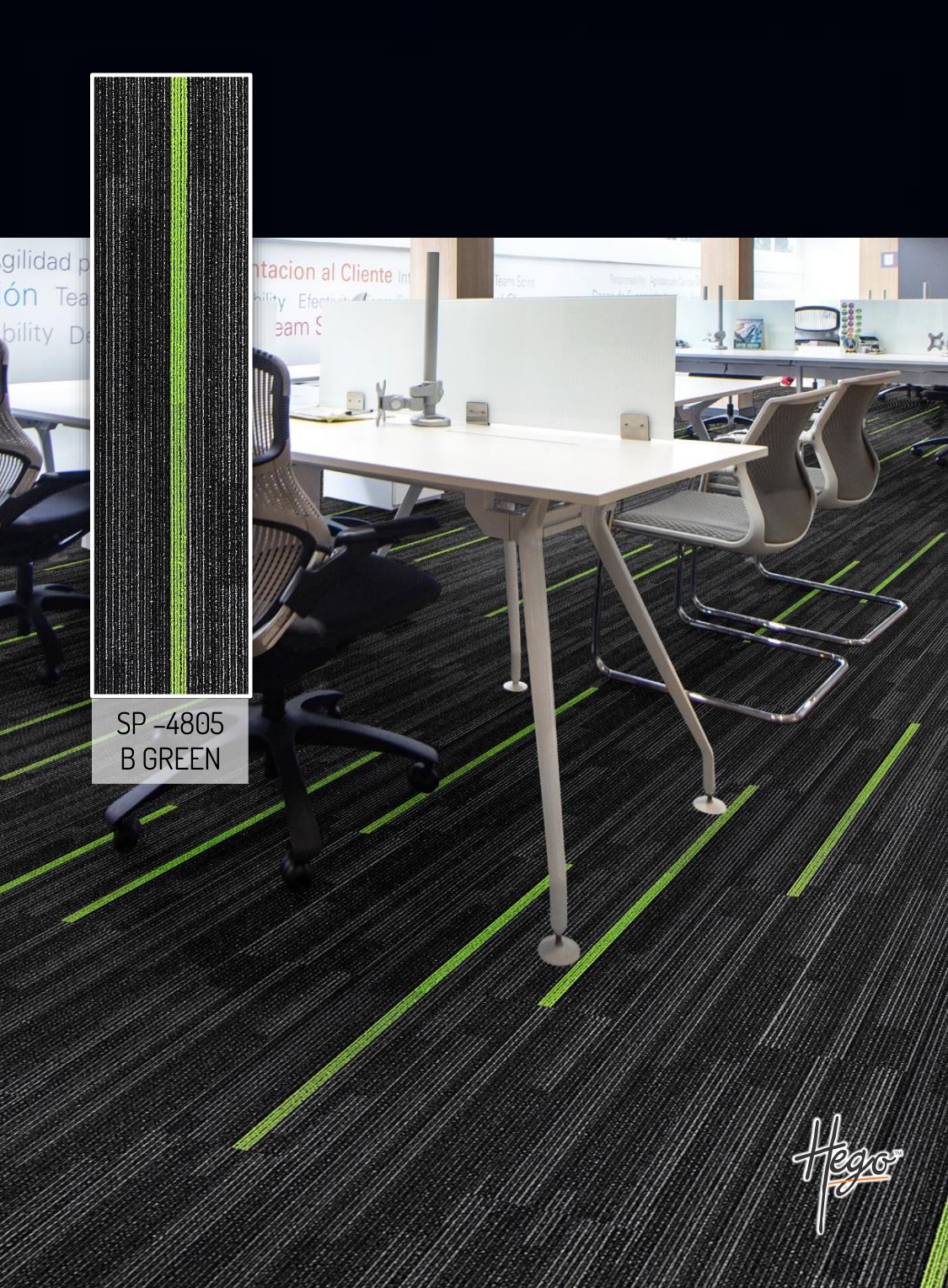 SP –4805 B GREEN Hego Carpet Tile - Durable & Stylish Flooring