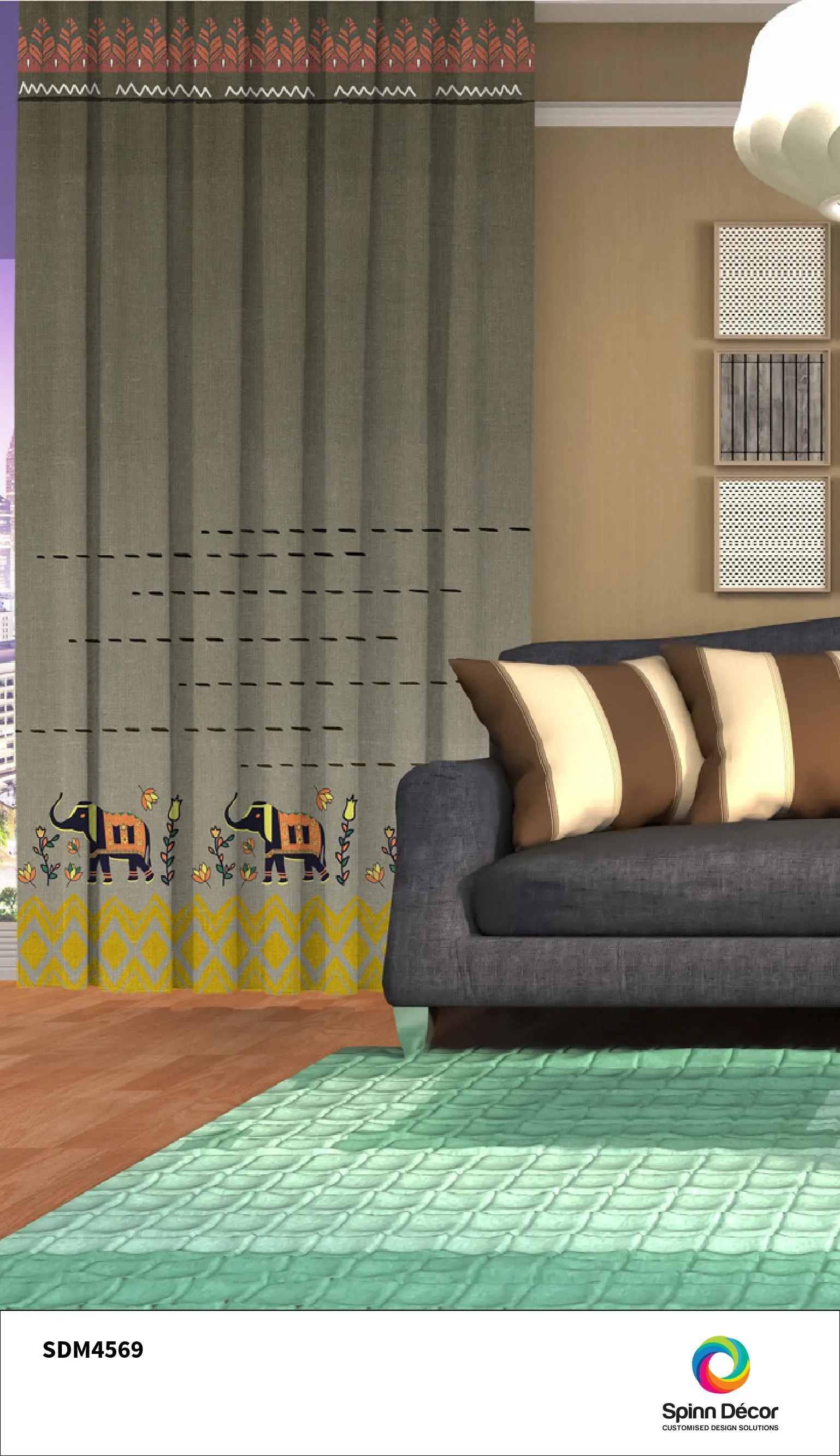 Customized Curtains - SDM4569 by Spin Decor | High-Quality Fabrics