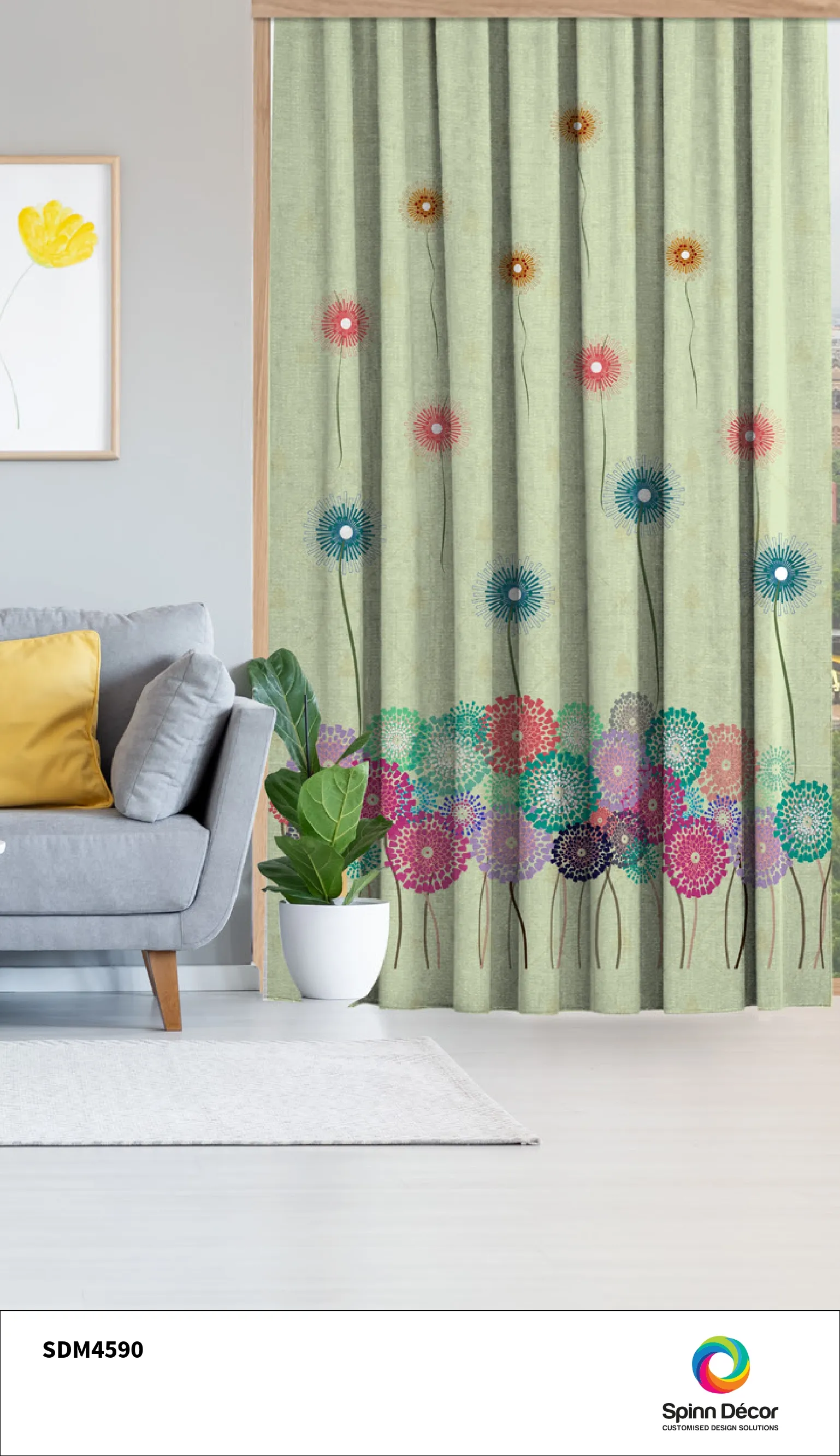 Customized Curtains - SDM4590 by Spin Decor