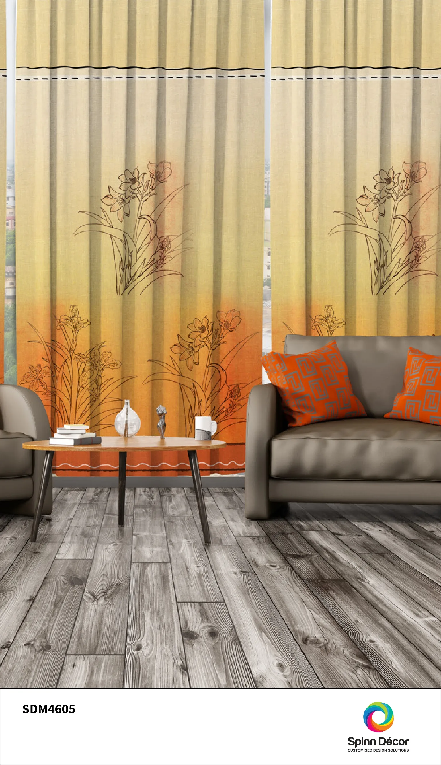 SDM4605 Customized Curtains | Spin Decor