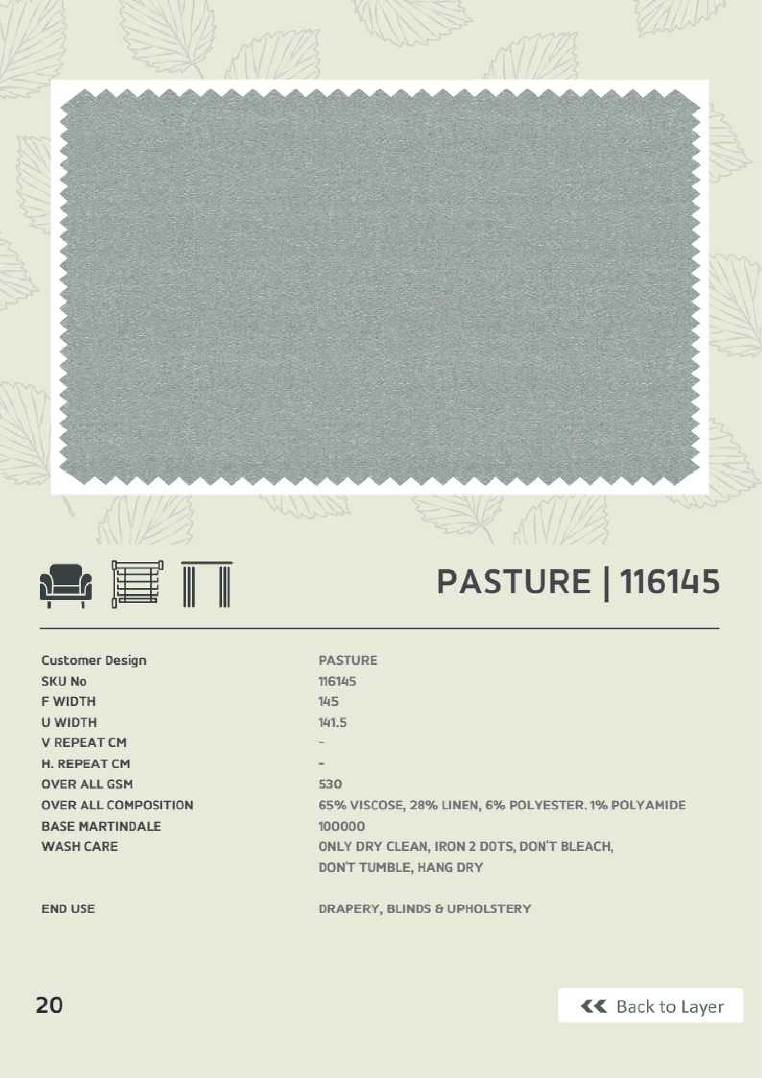 Pasture 116145 Premium Linen Fabric - Natural Elegance