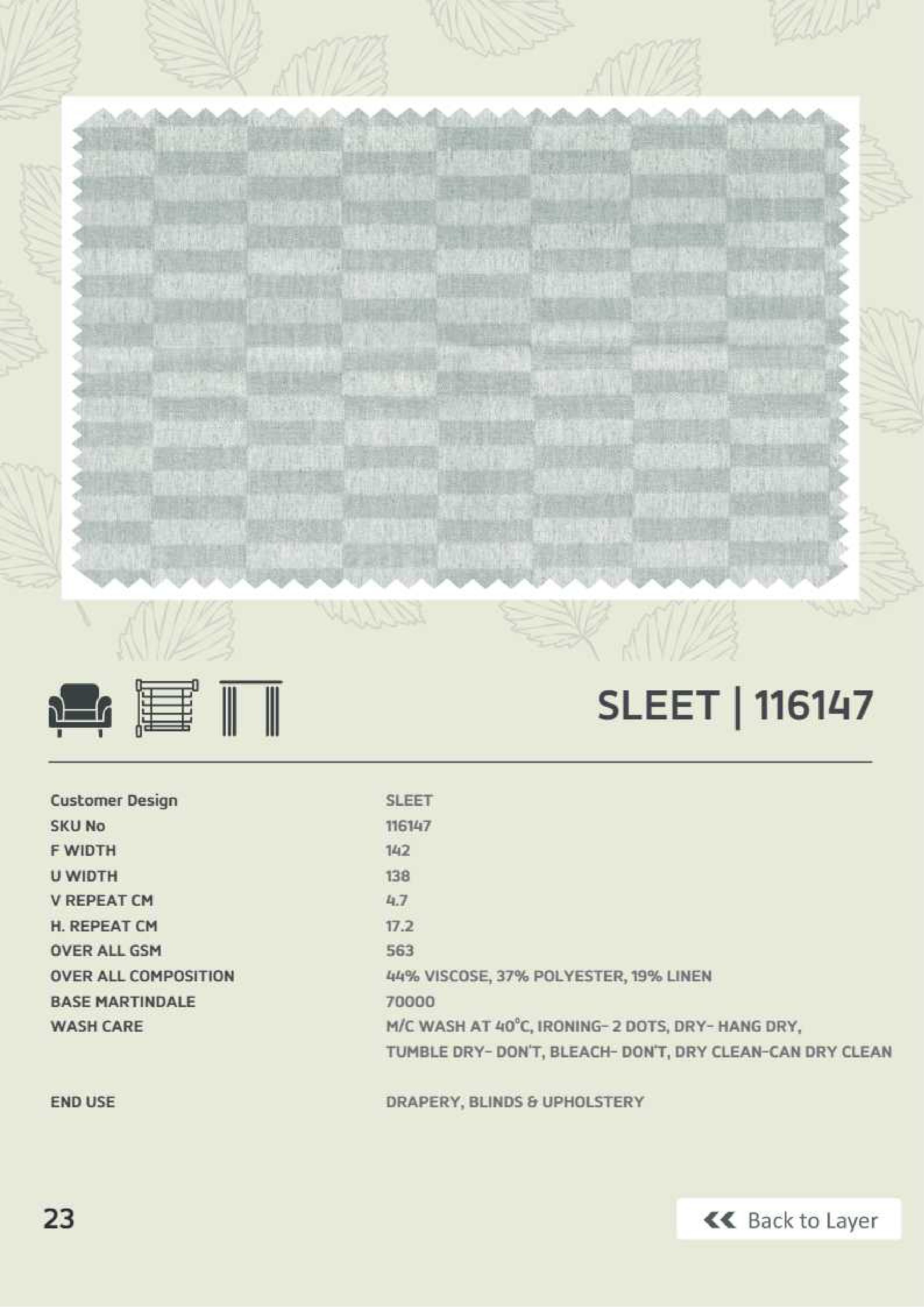 Sleet 116147 Linen Fabric – Premium Quality