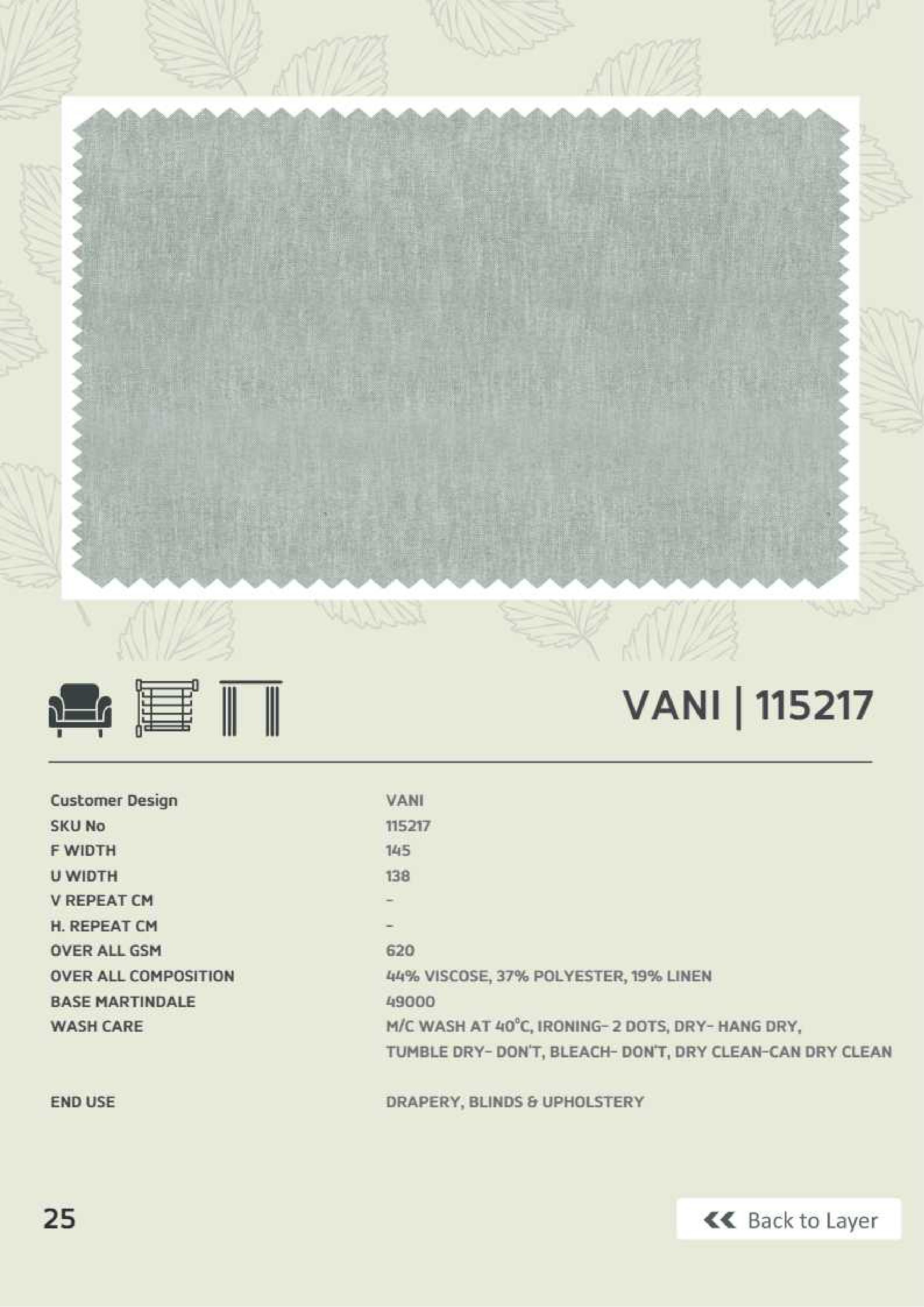 Vani 115217 Linen Fabric - Elegant & Versatile Material