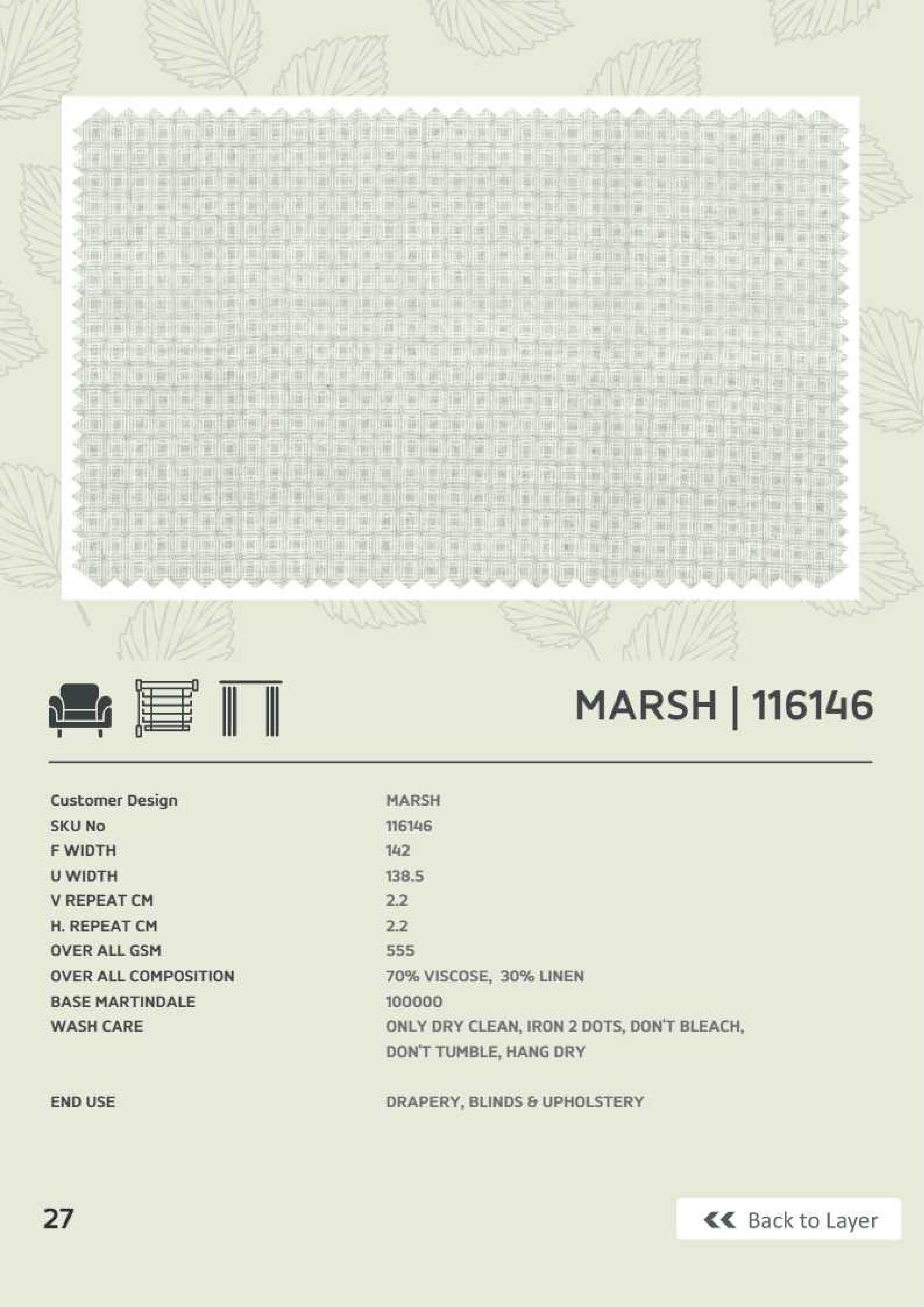 Marsh 116146 Linen Fabric – Premium Natural Texture