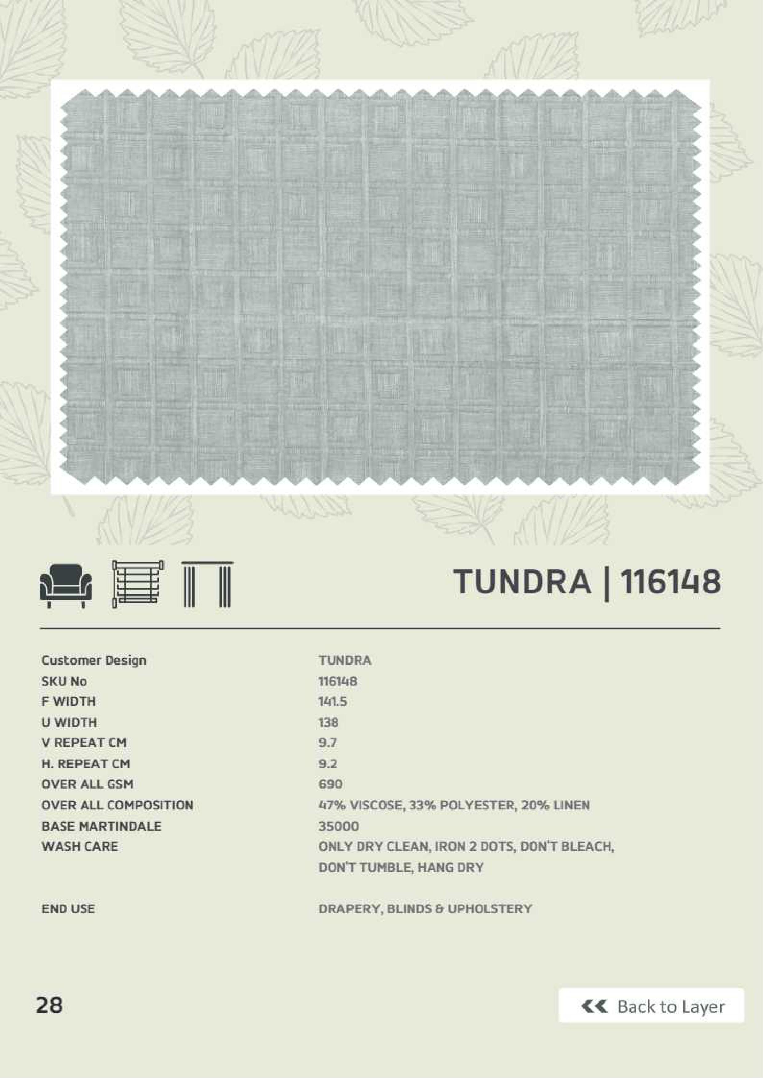 Tundra 116148 Linen Fabric – Durable, Earthy, Natural Look