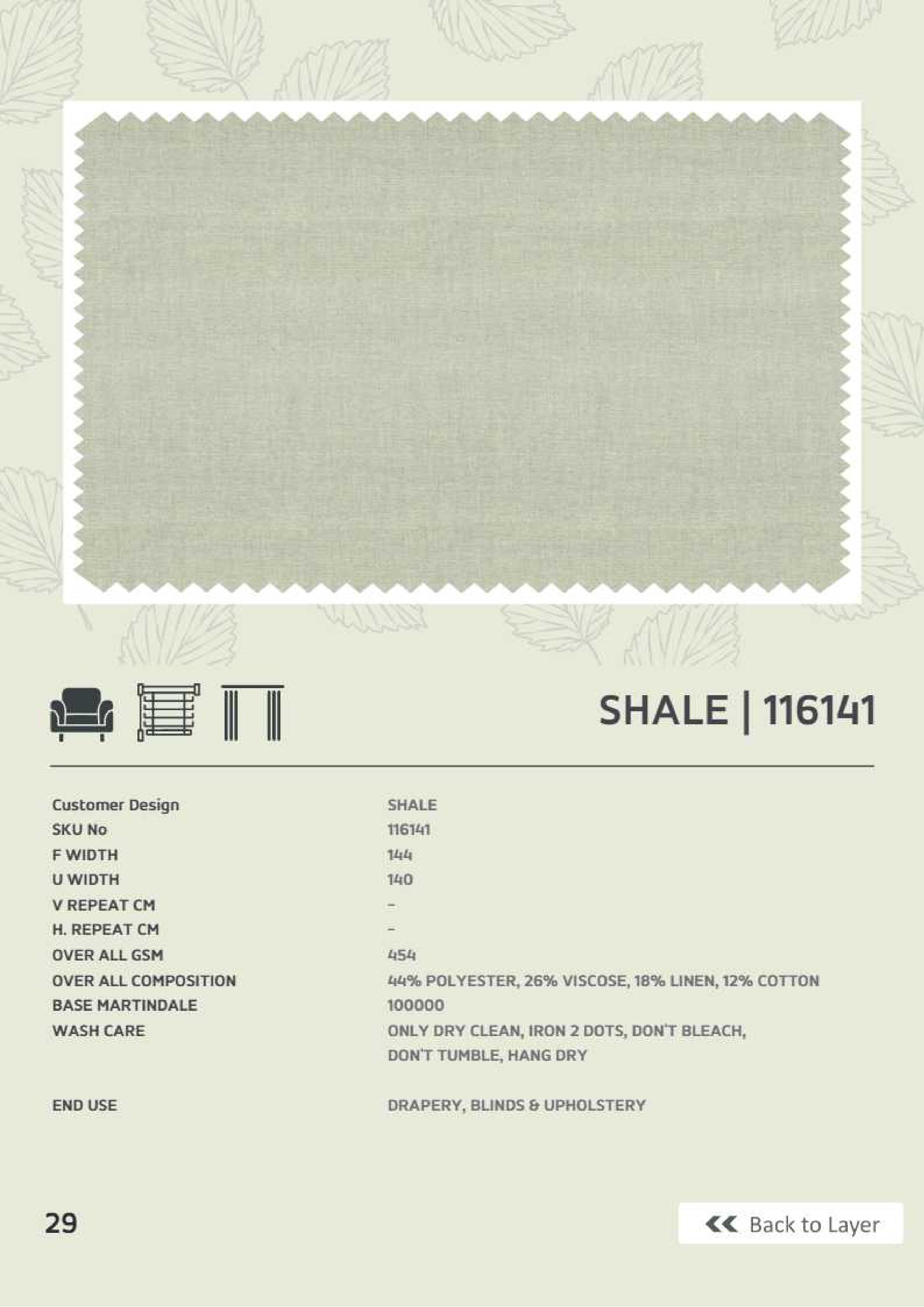 Shale 116141 Linen Fabric – Elegant Natural Texture