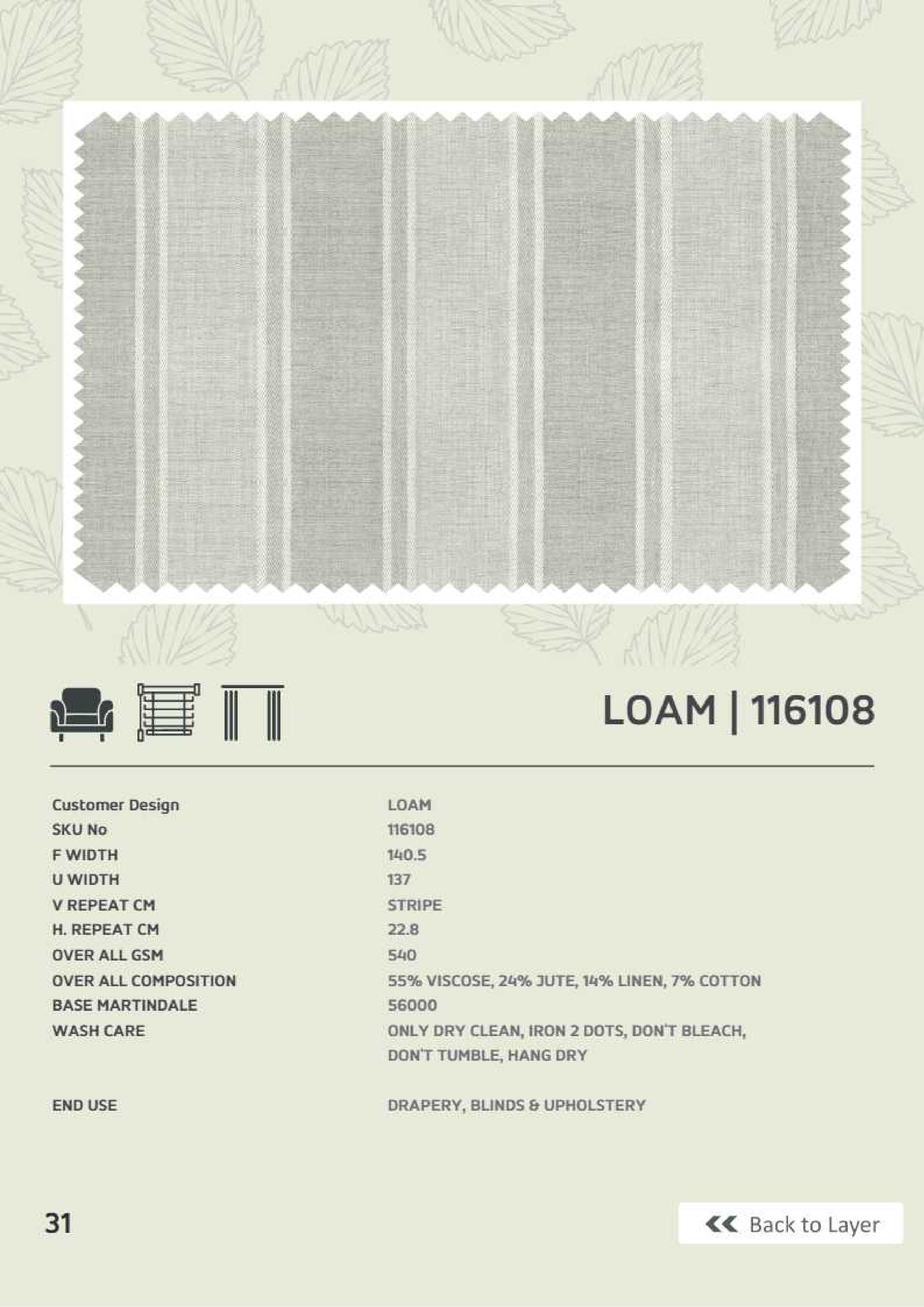 Loam 116108 Linen Fabric – Elegant Natural Texture