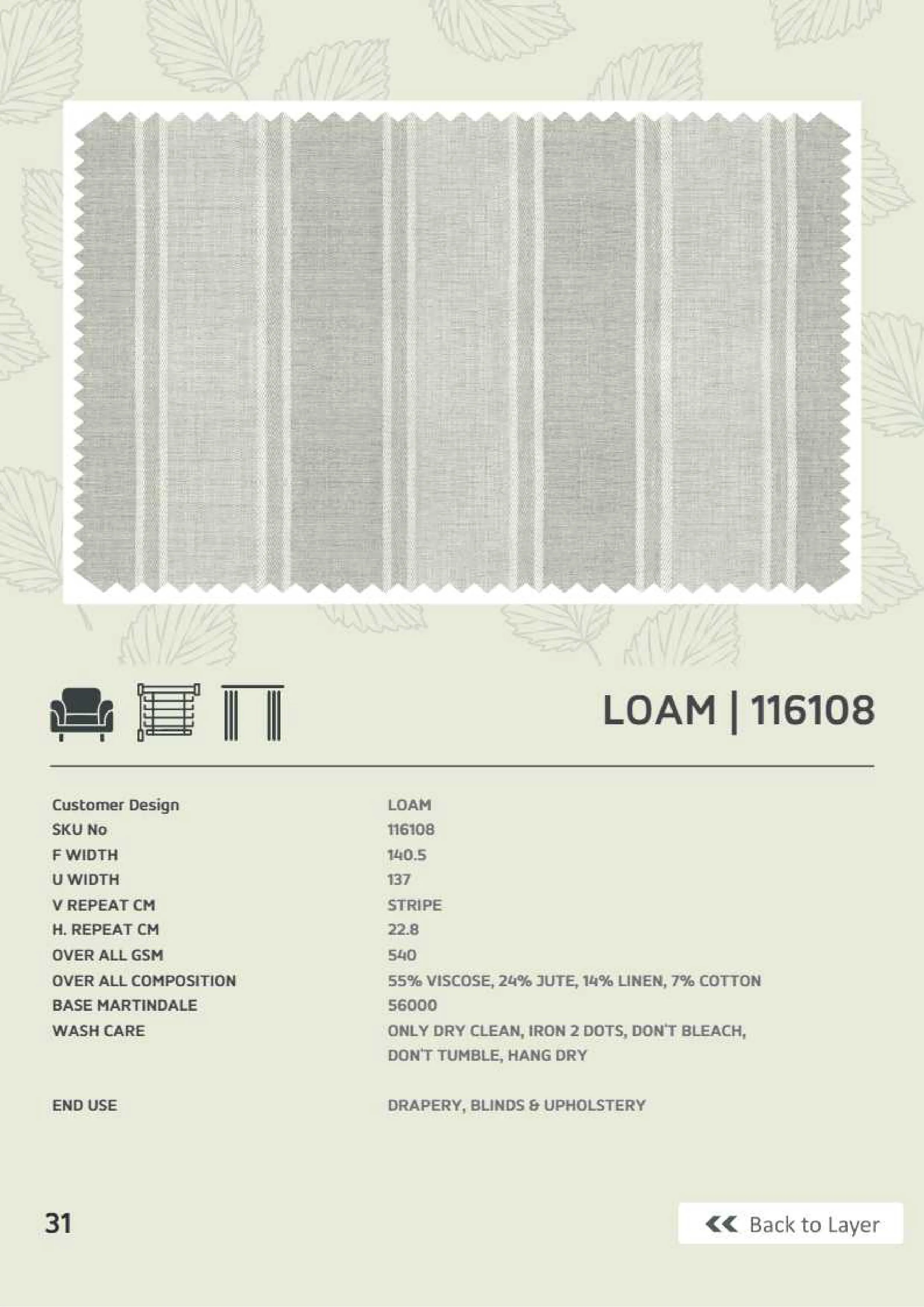 Loam 116108 Linen Fabric – Elegant Natural Texture