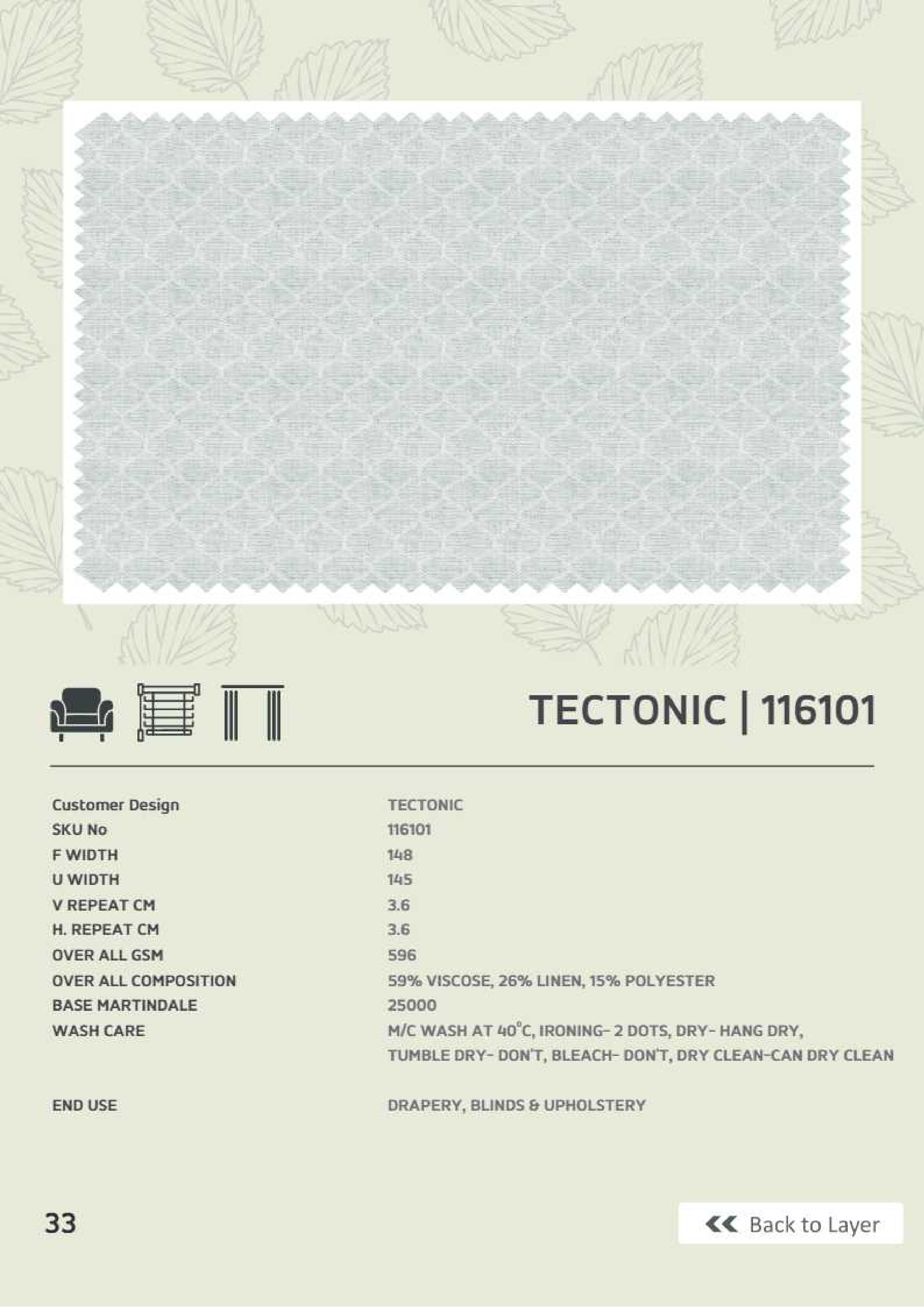 Tectonic 116101 Linen Fabric - Premium Quality