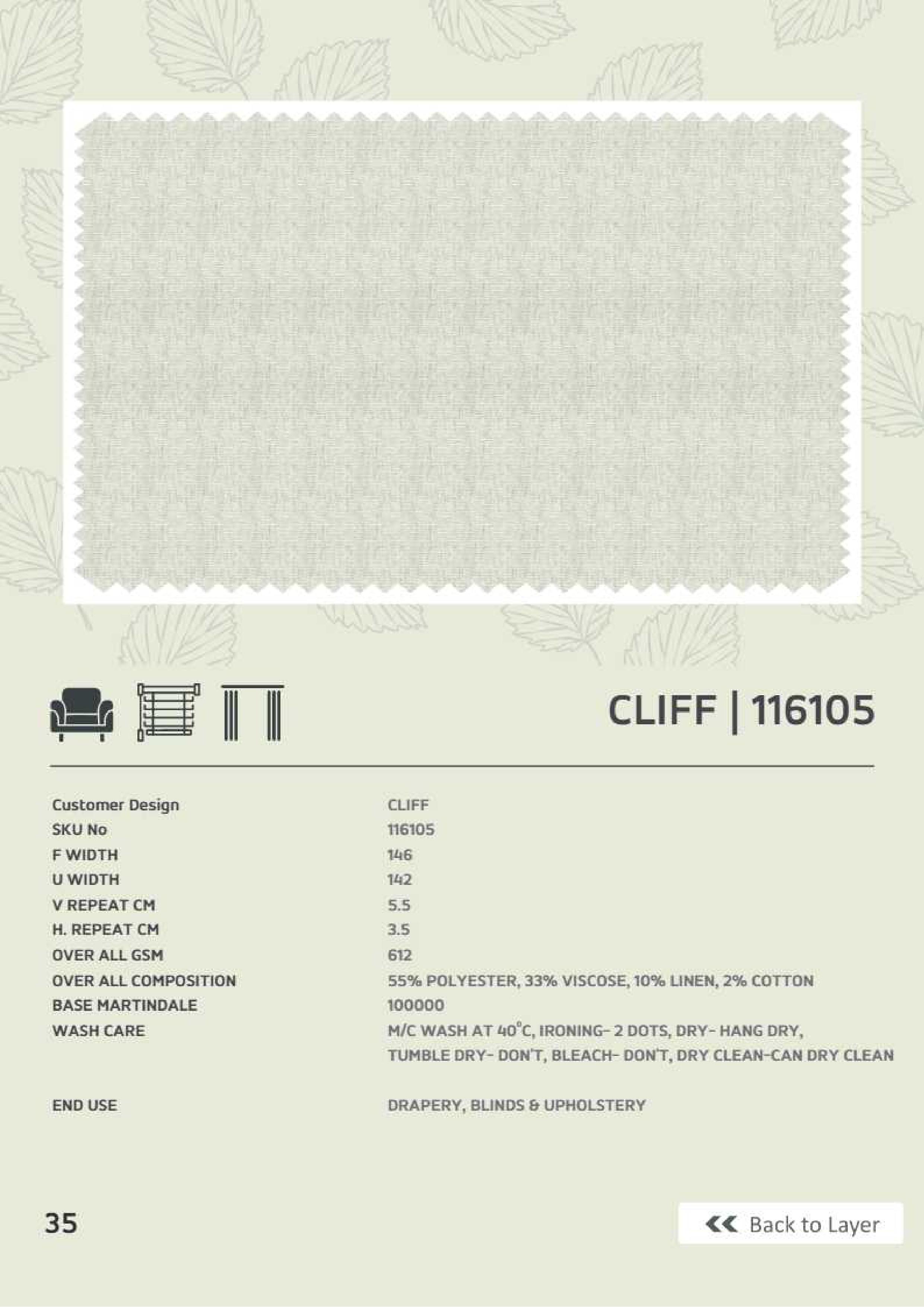 Cliff 116105 Linen Fabric – Premium Quality