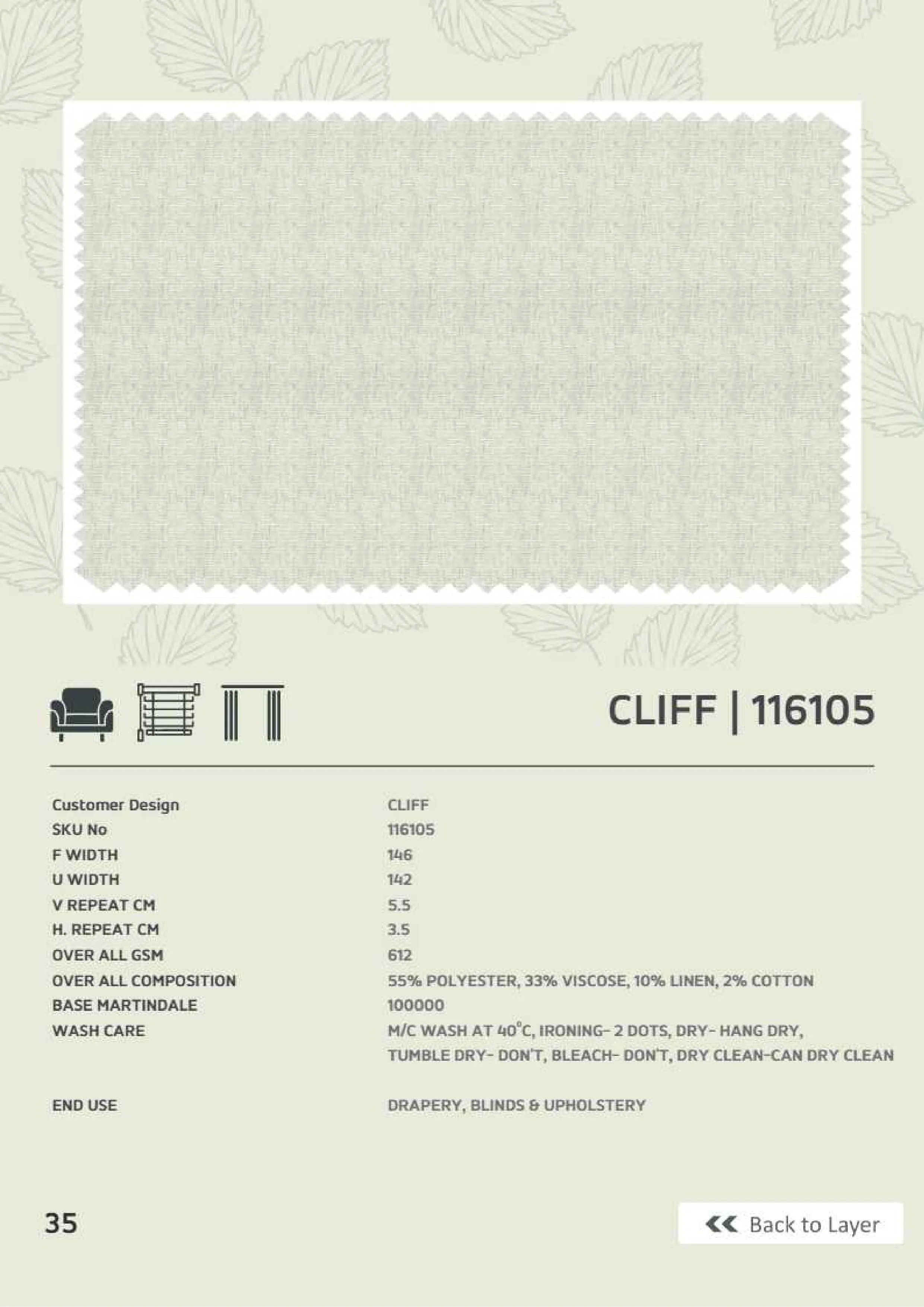 Cliff 116105 Linen Fabric – Premium Quality
