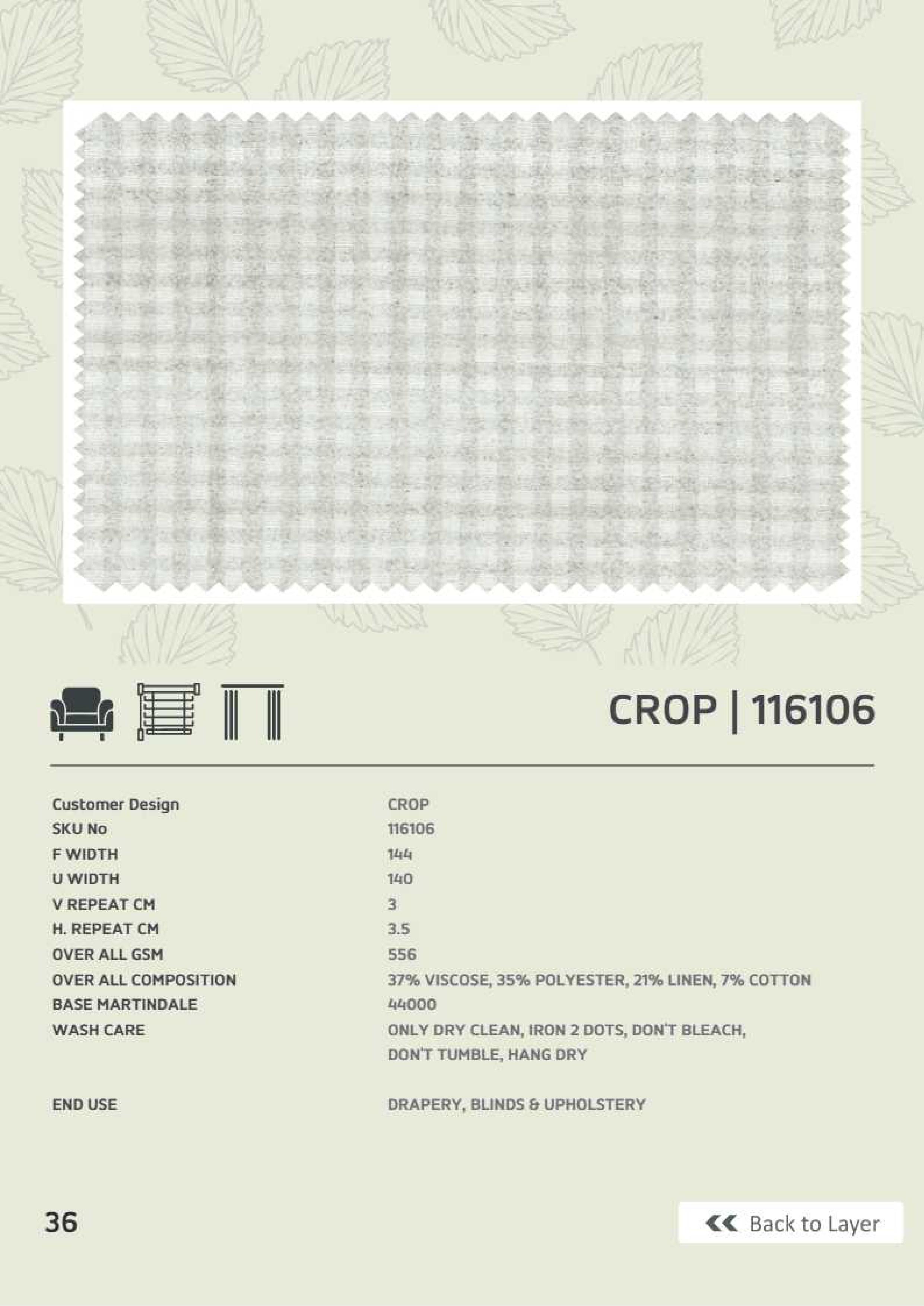 Crop 116106 Linen Fabric – Durable & Stylish