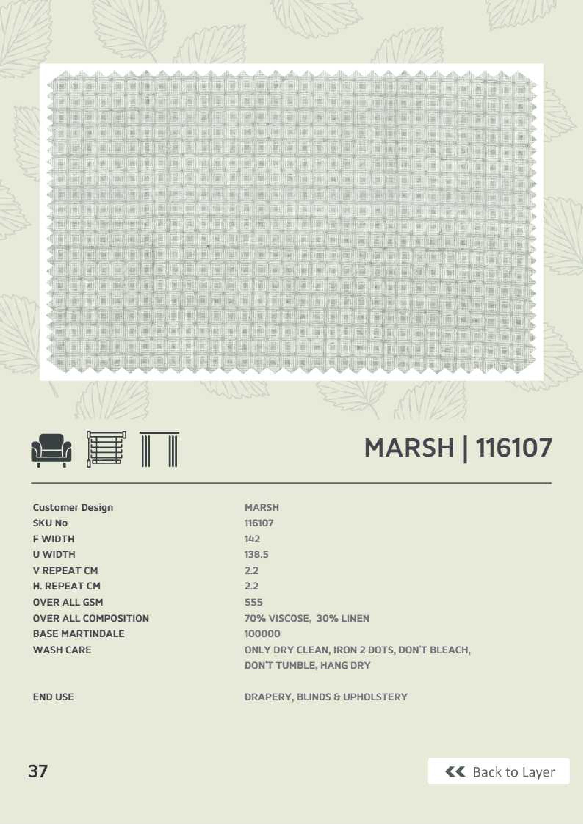 Marsh 116107 Linen Fabric – Elegant and Versatile