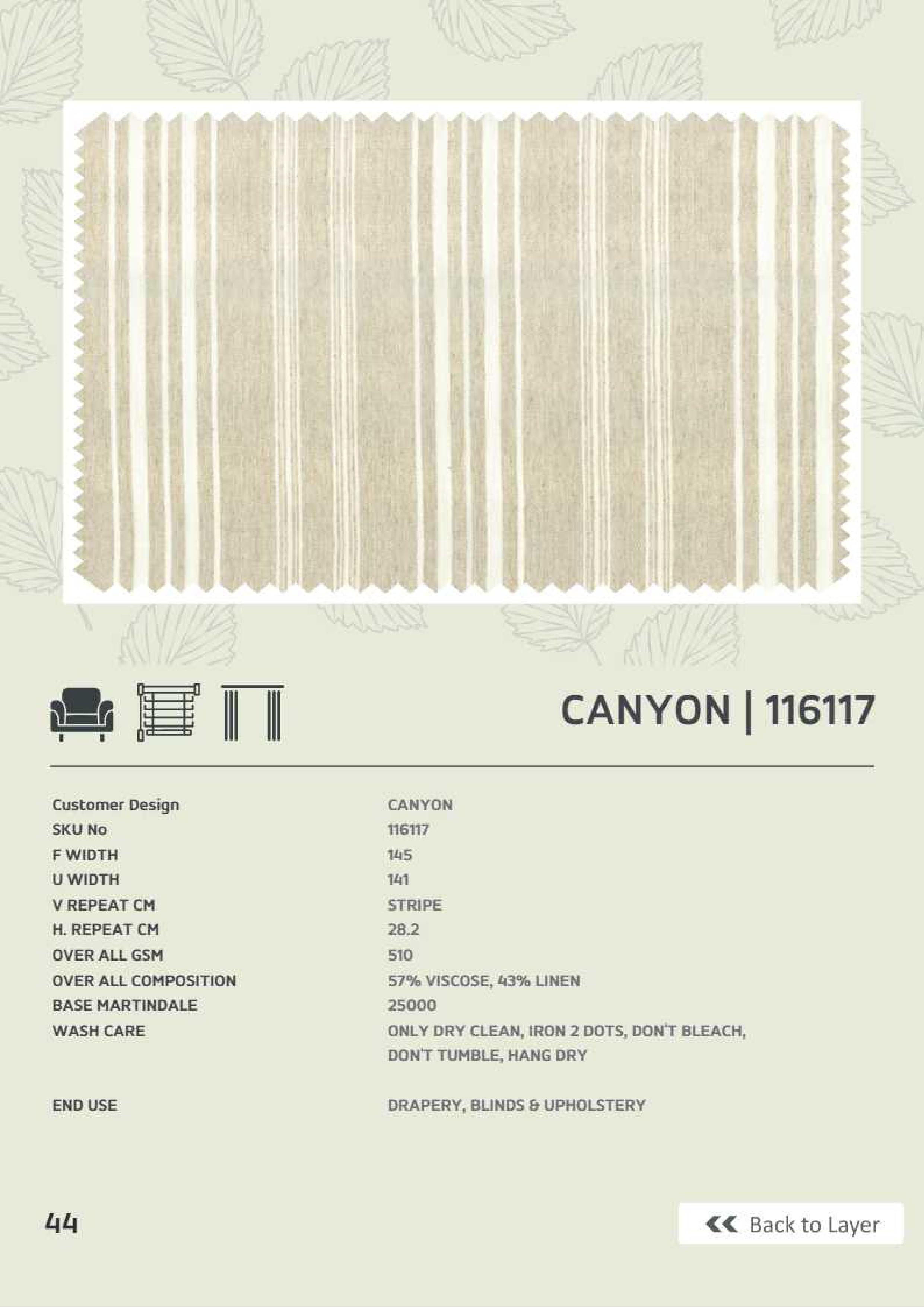 Premium Canyon Linen Fabric - 116117, Durable & Soft