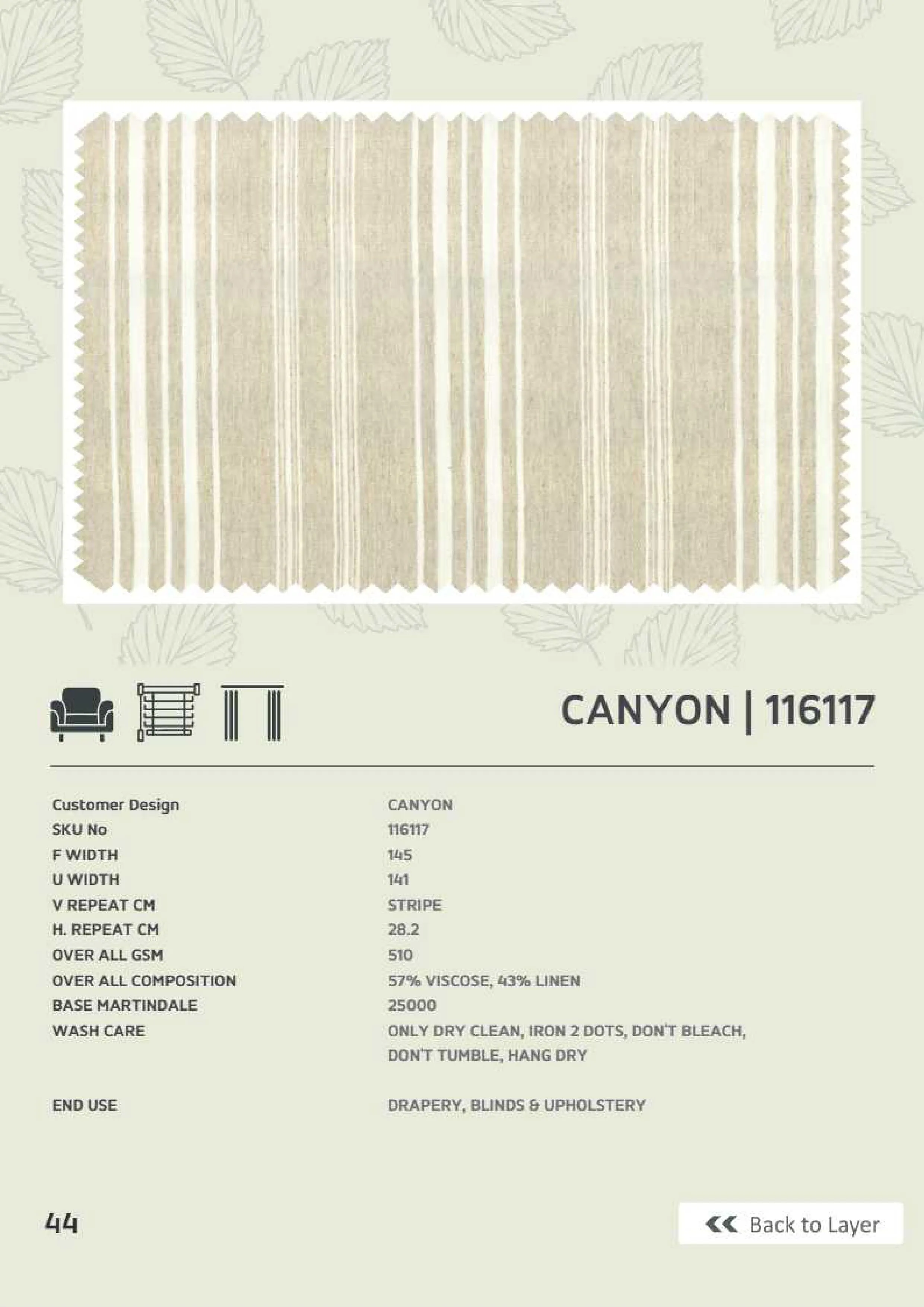 Premium Canyon Linen Fabric - 116117, Durable & Soft