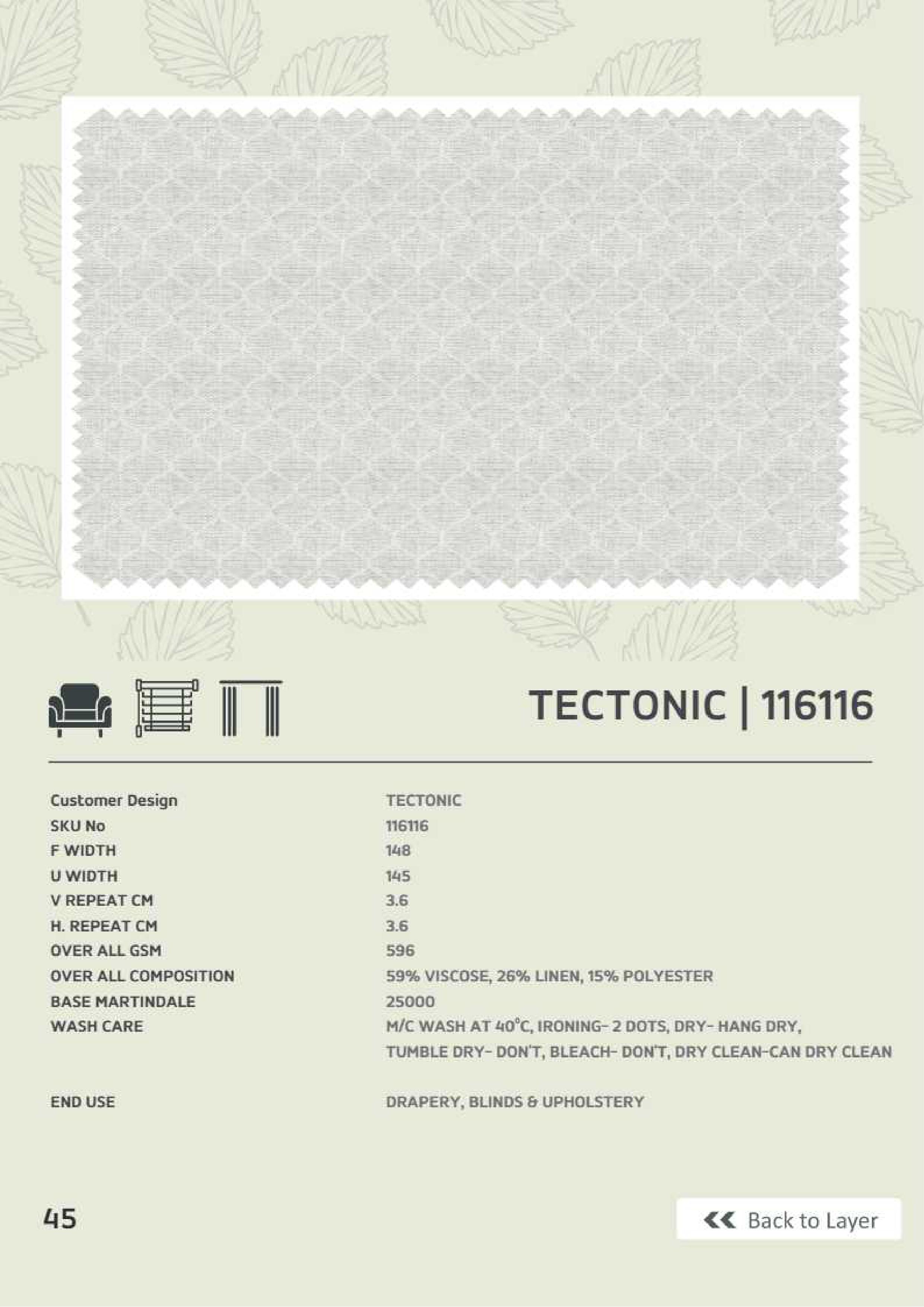 Premium Tectonic 116116 Linen Fabric - Durable & Stylish