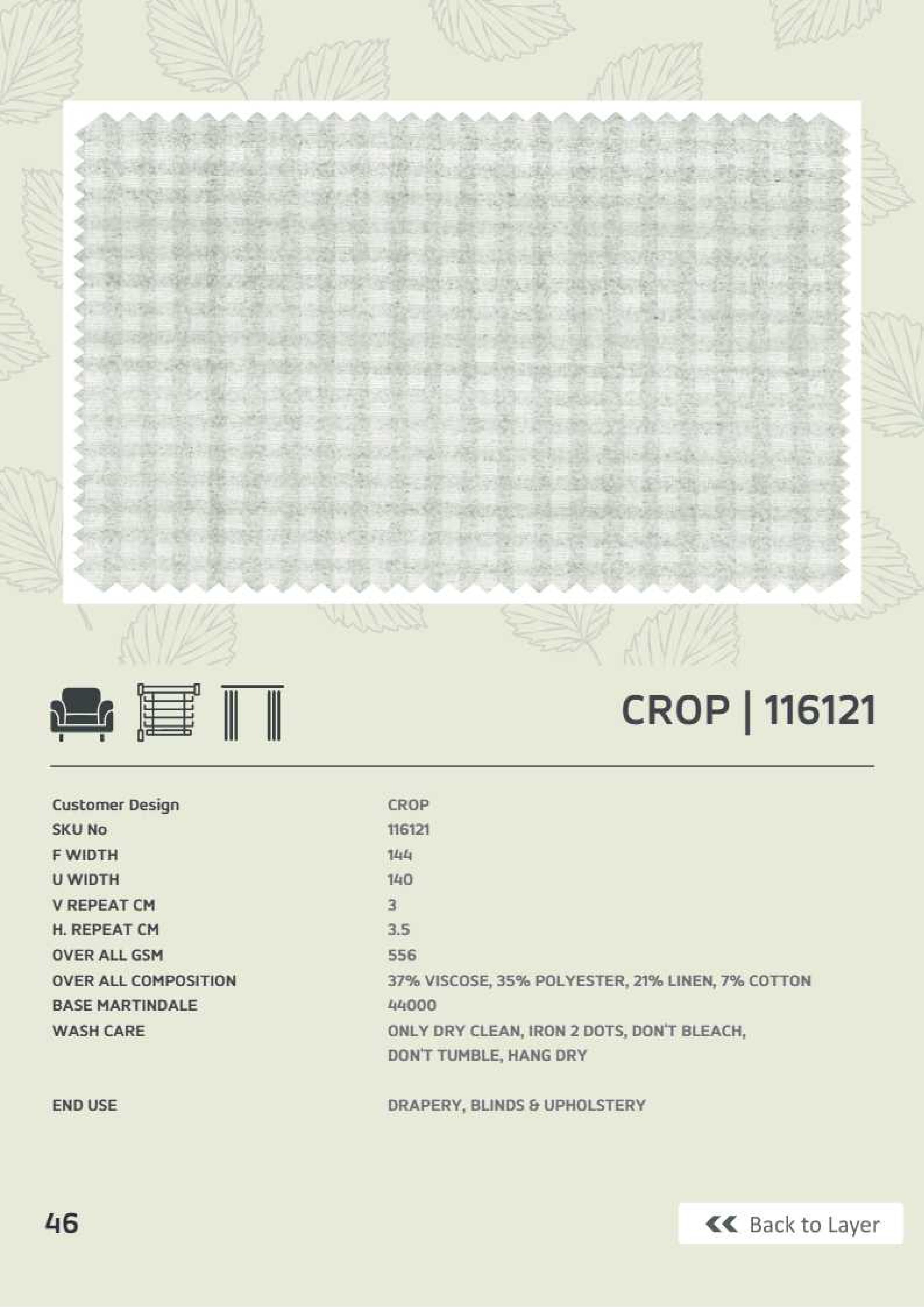 Premium Linen Fabric - Crop 116121 - Natural Elegance