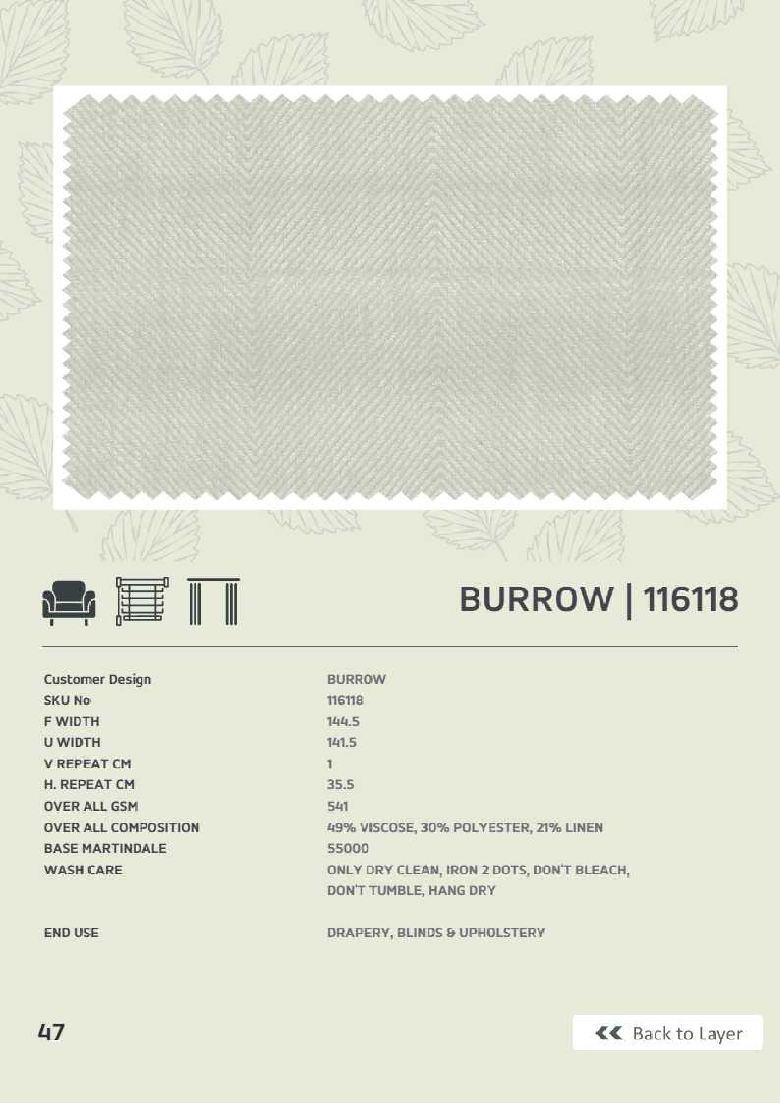 Premium Burrow 116118 Linen Fabric – Elegant & Durable