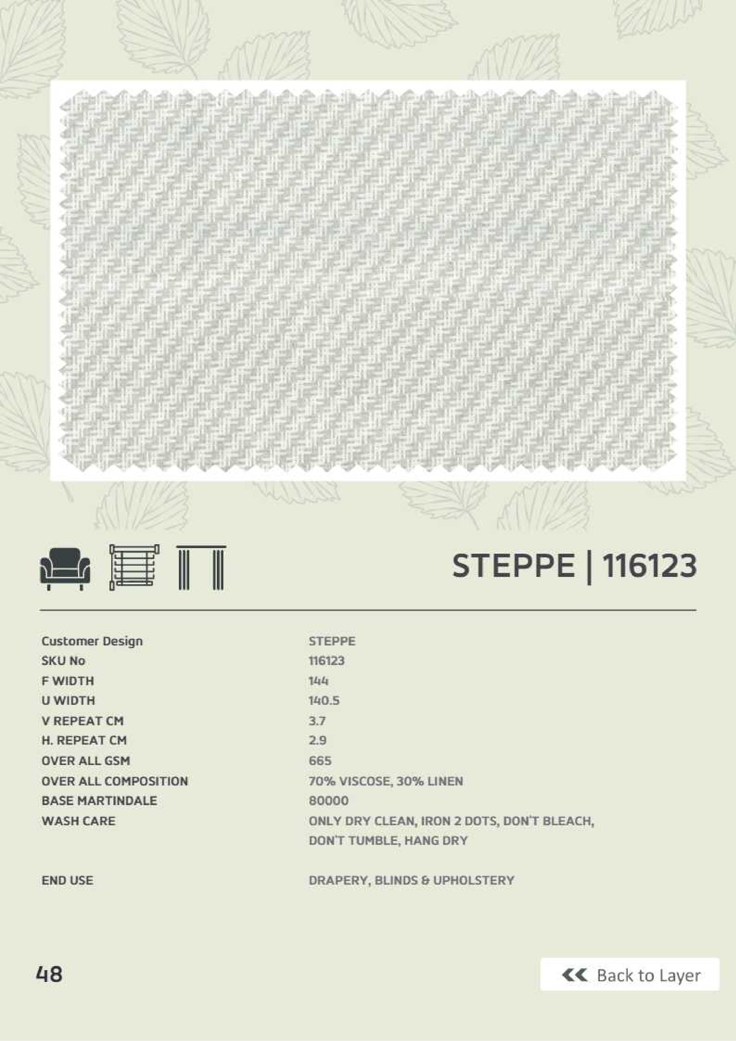 Steppe 116123 Premium Linen Fabric – Natural & Versatile