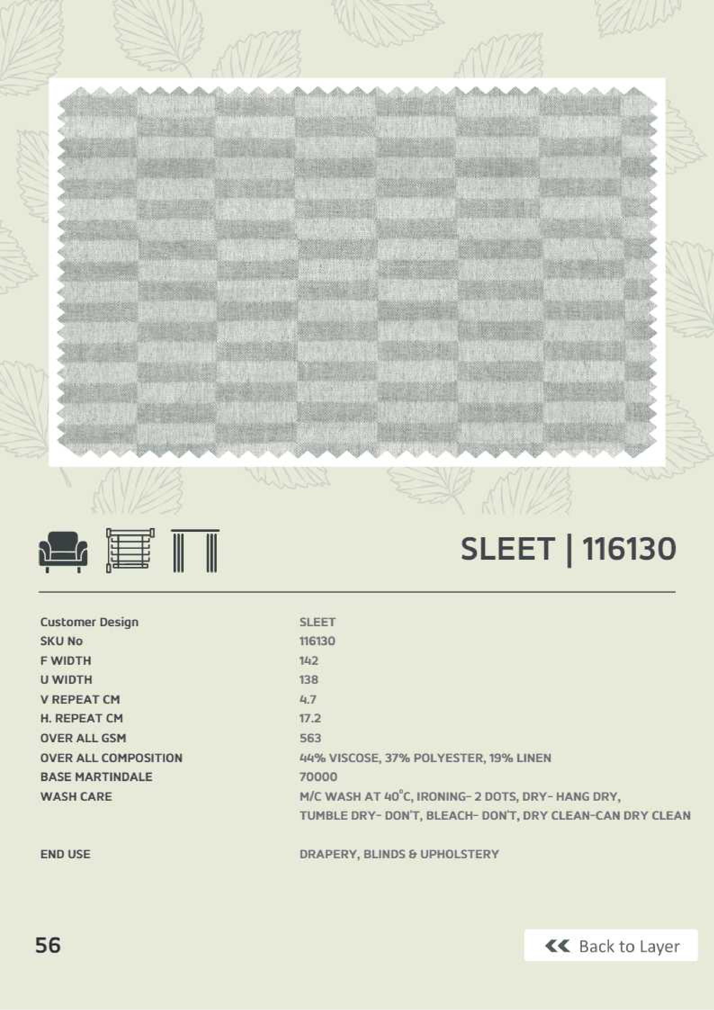 Sleet 116130 Premium Linen Fabric - Versatile & Stylish