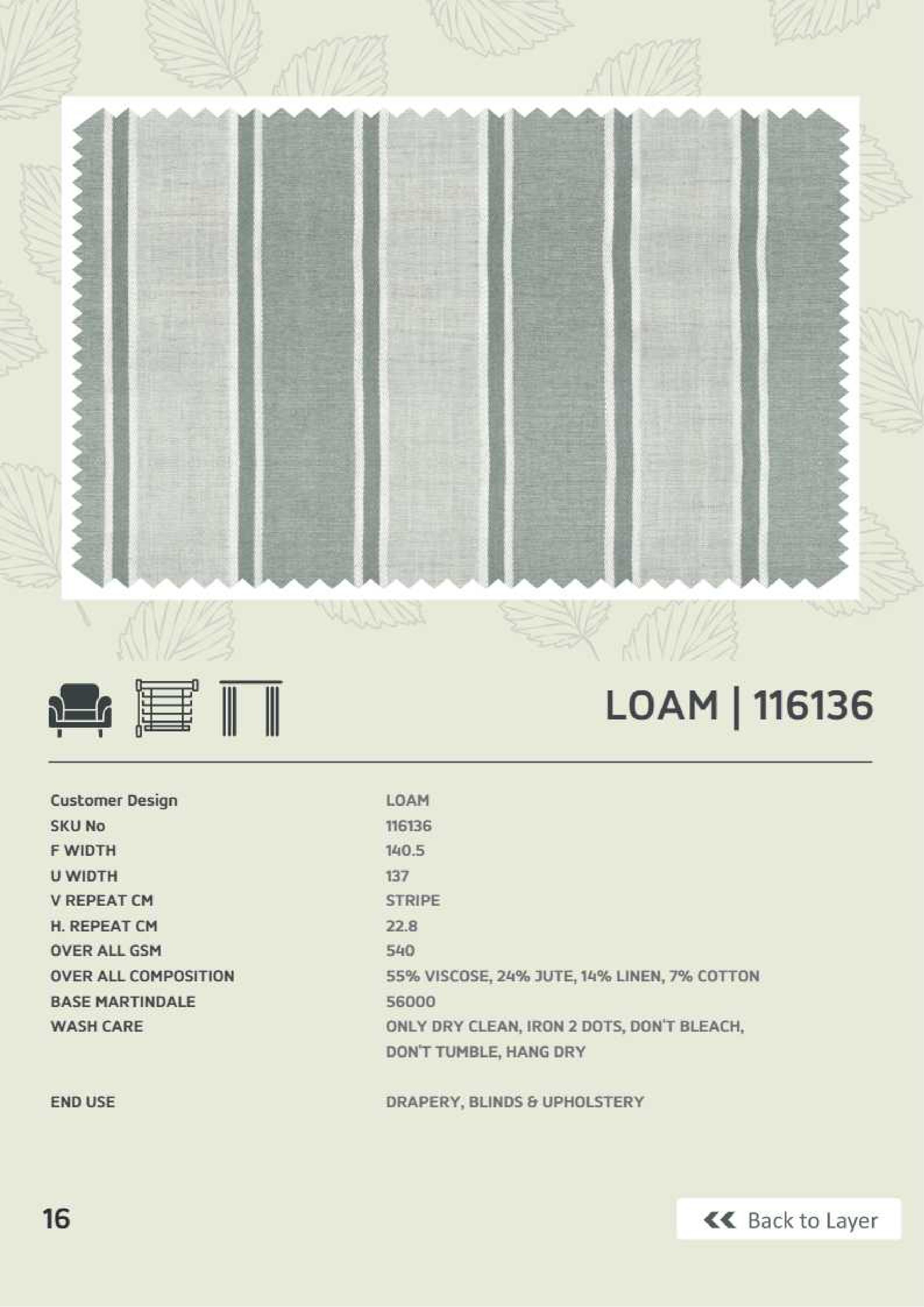 Loam 116136 Premium Linen Fabric – Elegant and Durable