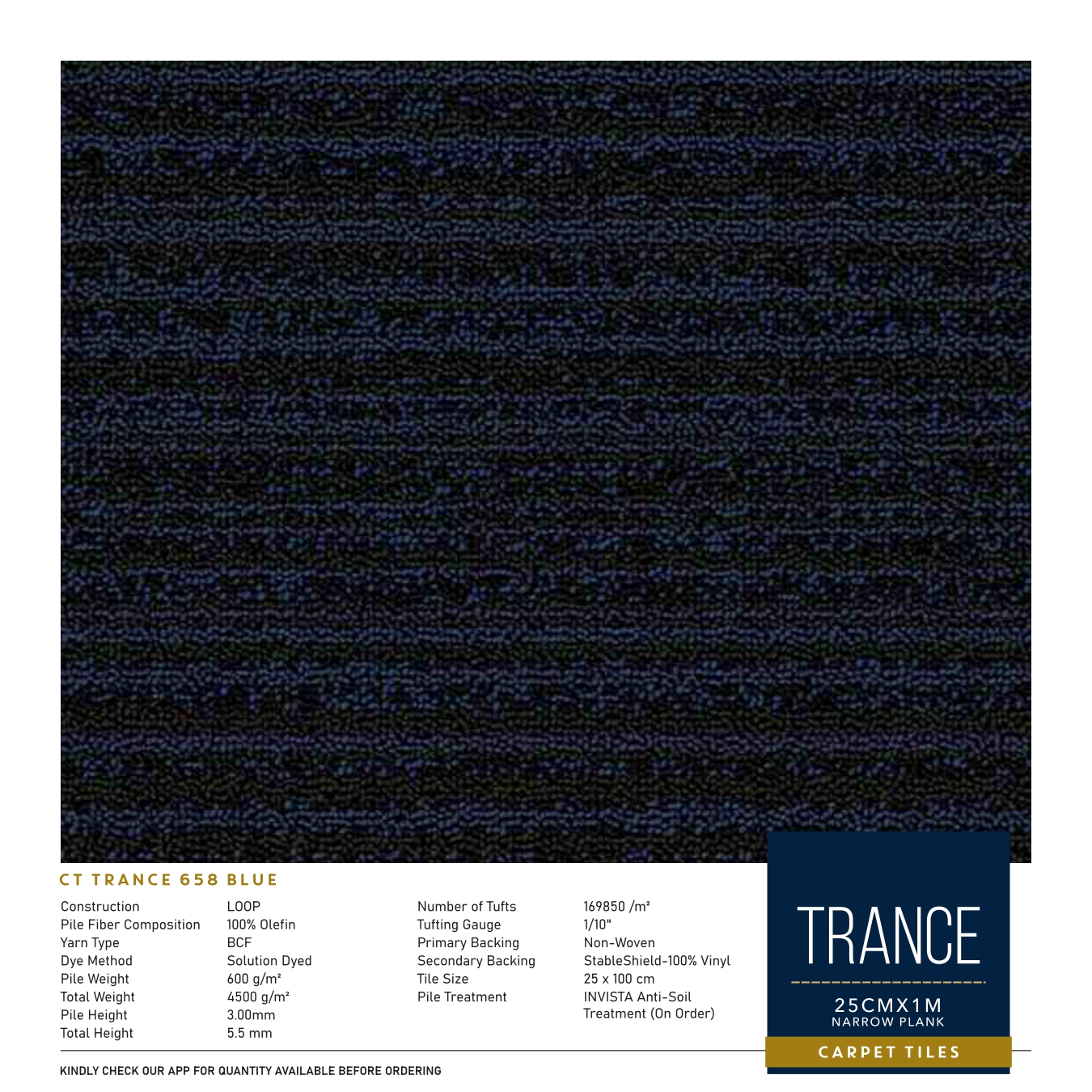 Trance 658 Blue Divine Carpet Tile