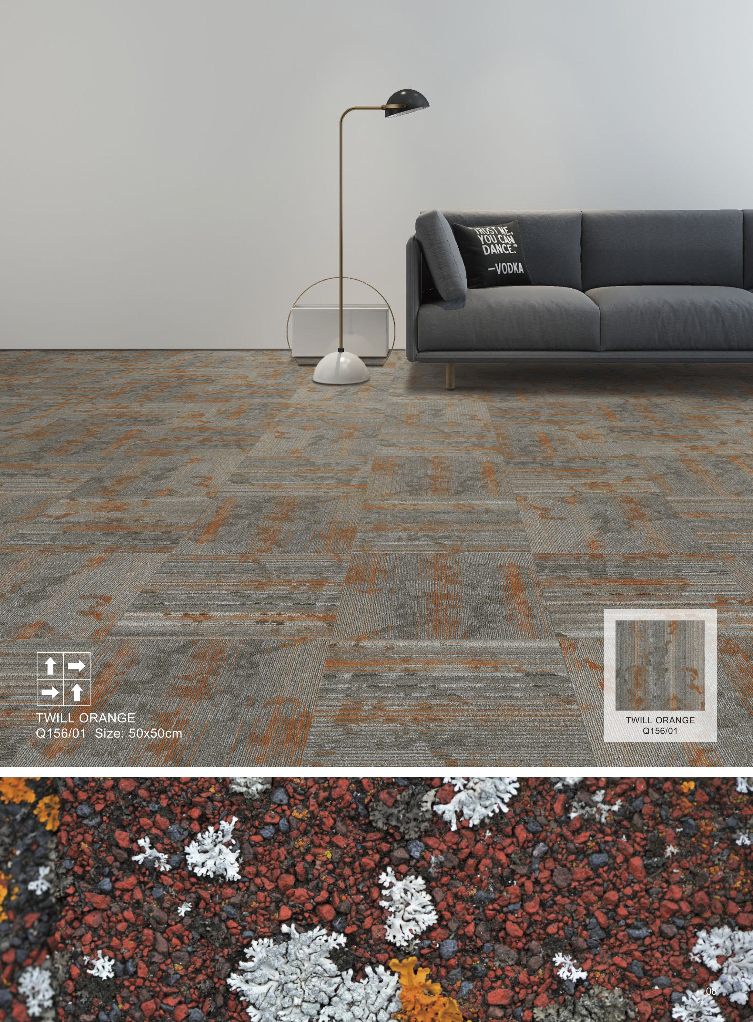 Twill Orange Q156/01 Divine Carpet Tile - Stylish Flooring