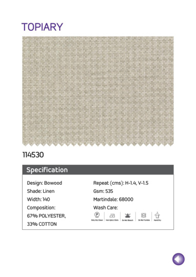 Stylish Linen Printed Fabric - 114530