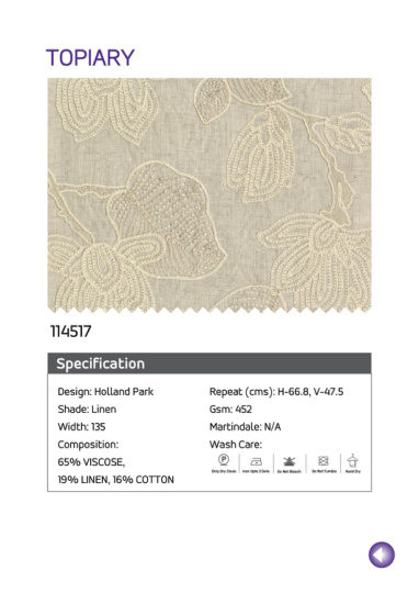 Stylish Linen Printed Fabric - 114517