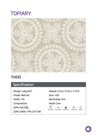 Antique Gold Printed Fabric - 114510