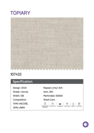 Chint Canvas Printed Fabric - 107433