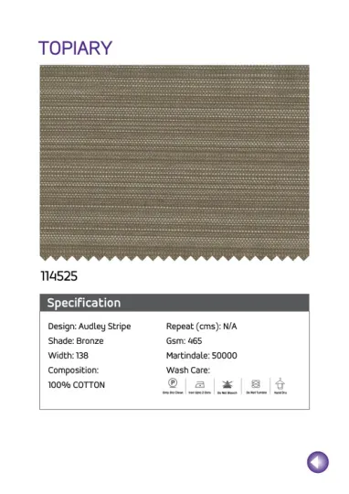 Elegant Bronze Printed Fabric - 114524