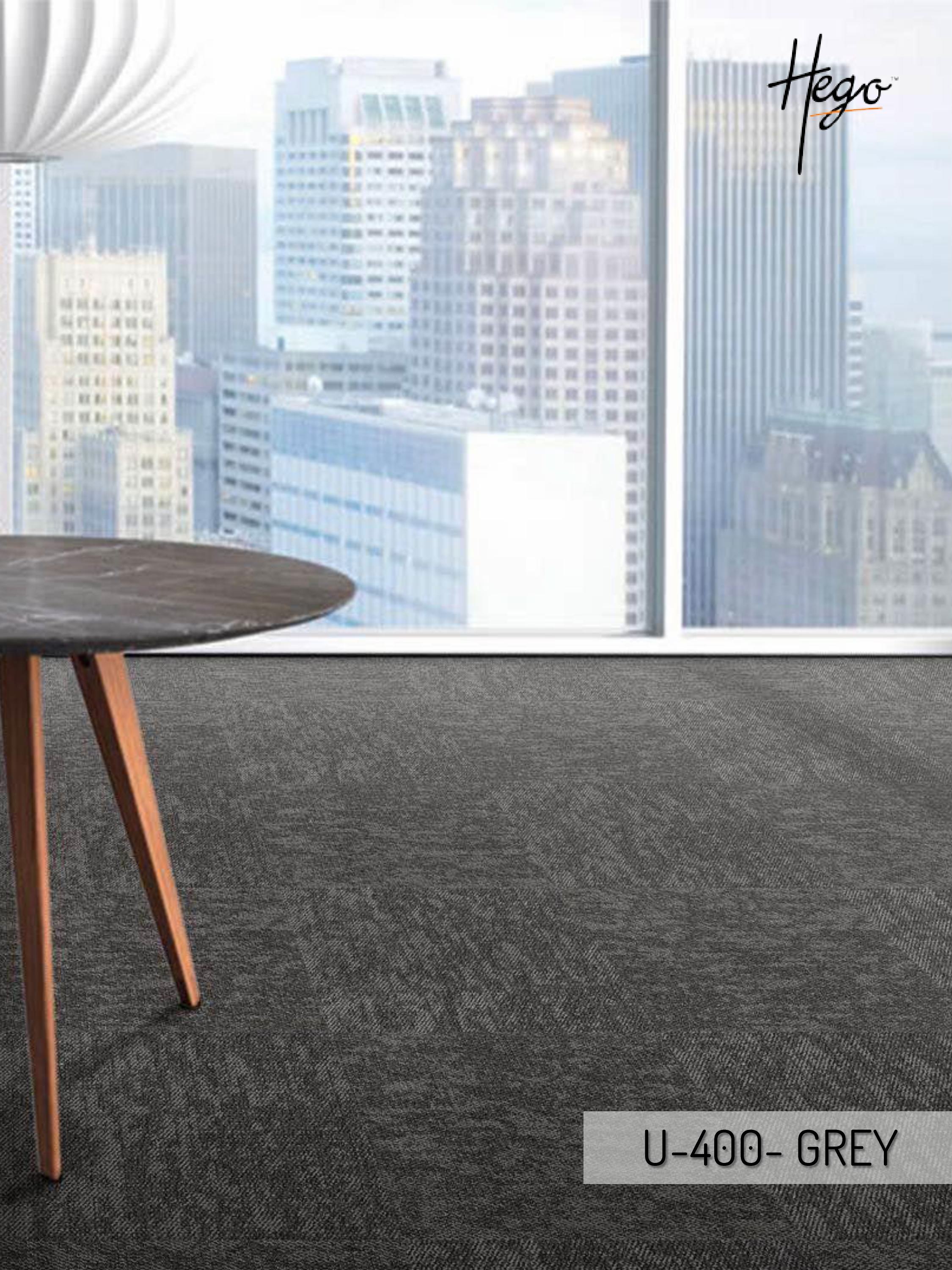 Durable Grey Carpet Tile U-400 - Stylish Flooring