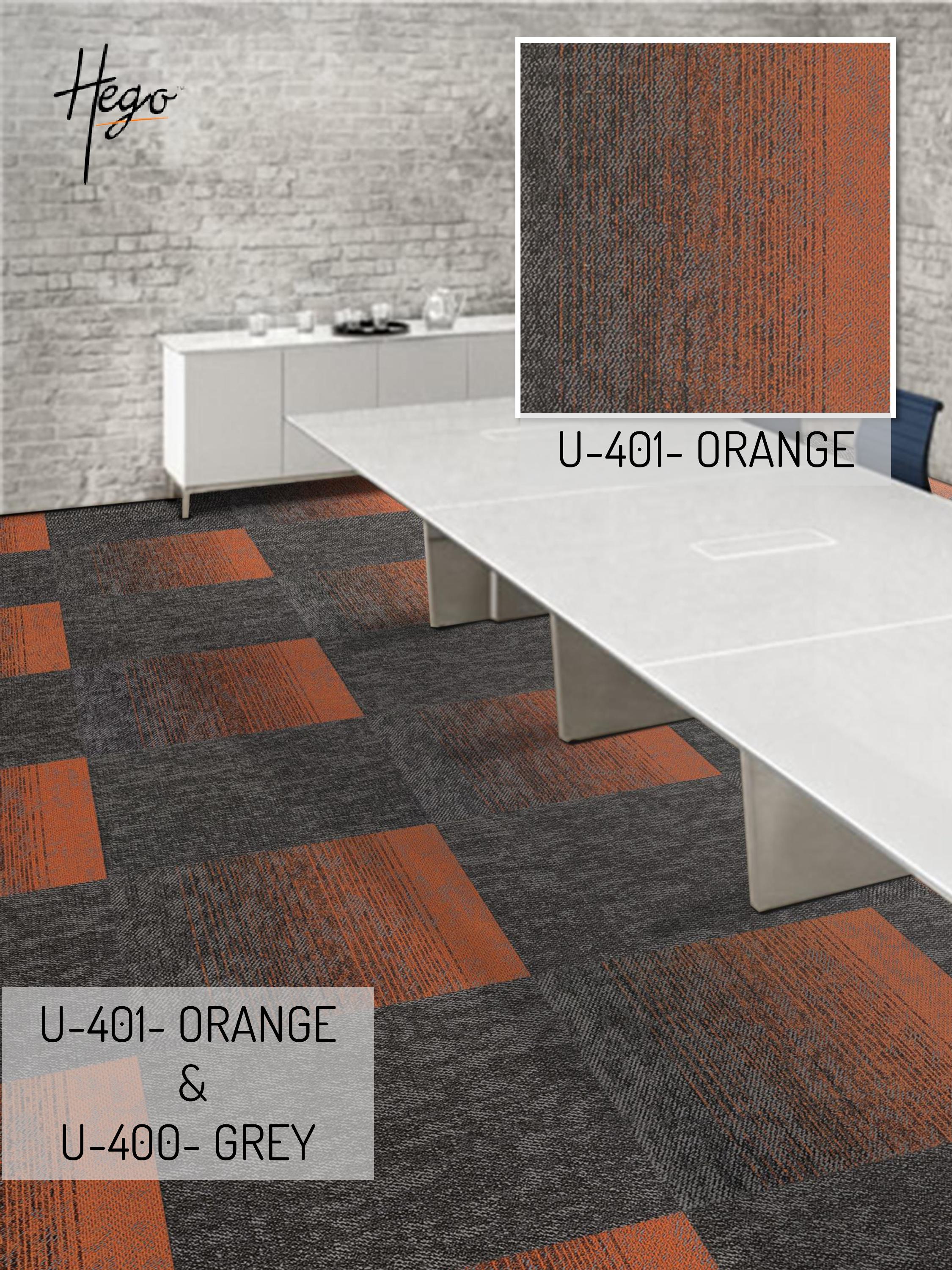 Durable Carpet Tiles U-400 Grey & U-401 Orange