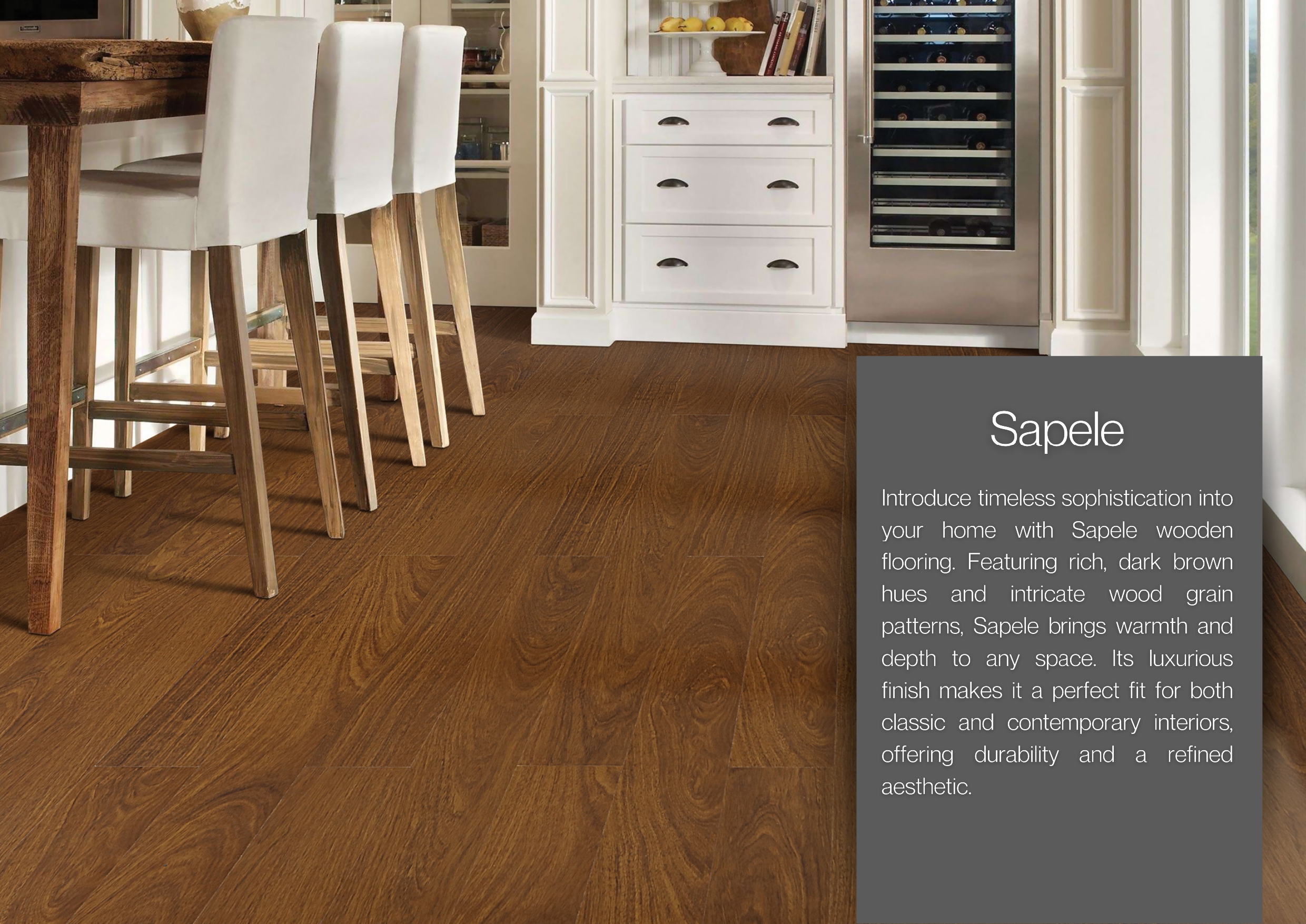 Sapele Krraft Laminate Wooden Flooring