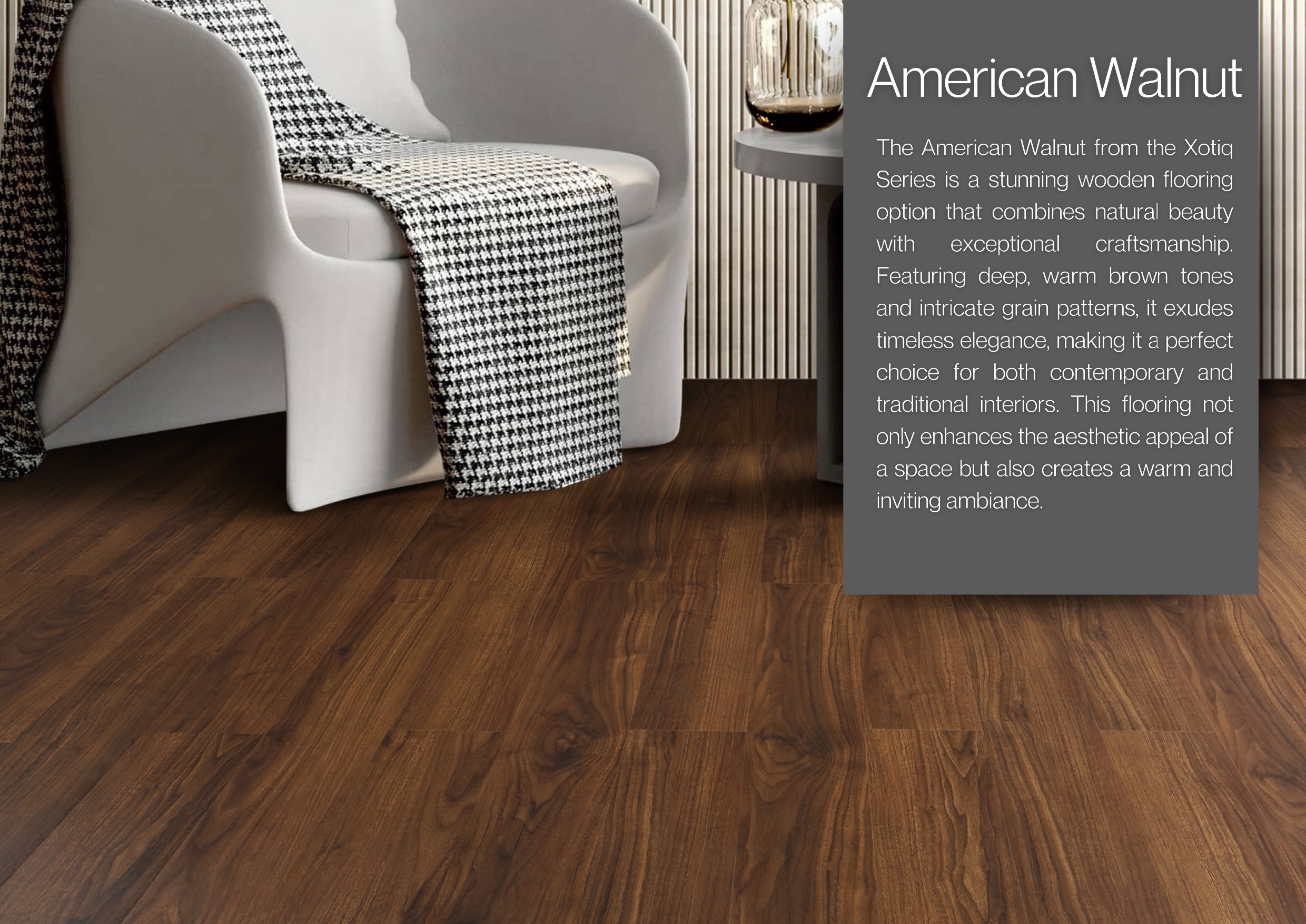 American Walnut Krraft Laminate Wooden Flooring