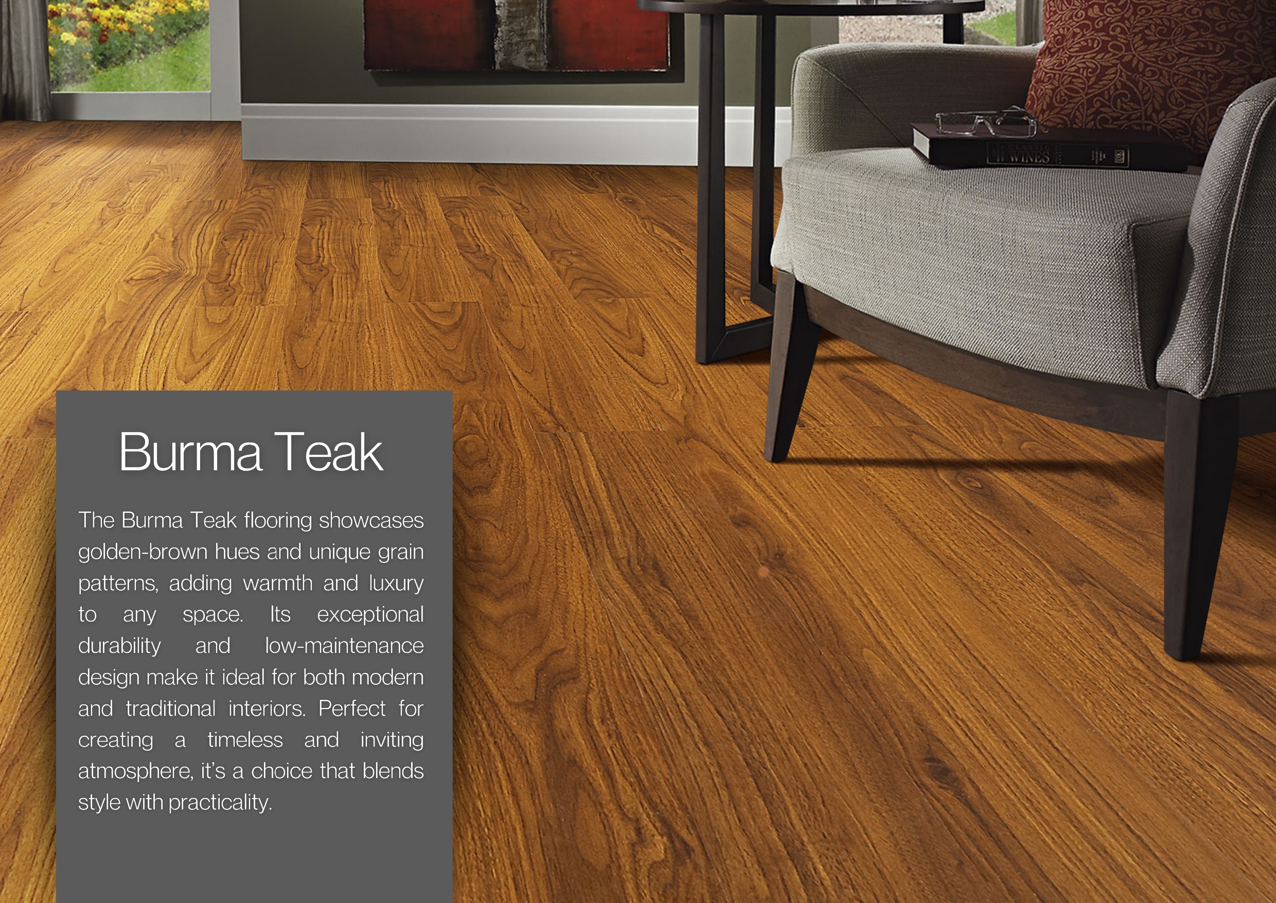 Burma Teak Krraft Laminate Wooden Flooring